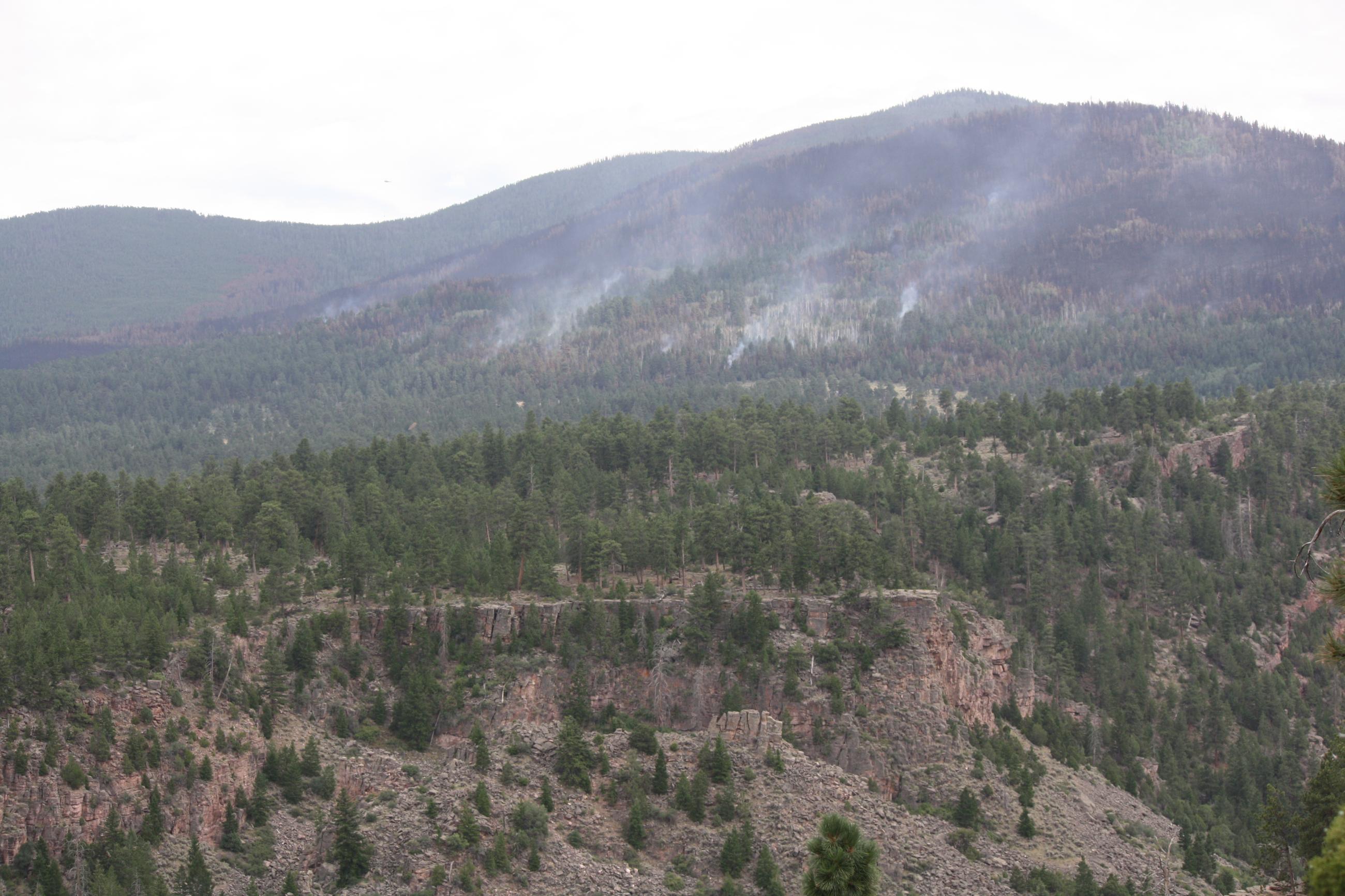 Speirs Fire observed smoke from July 25