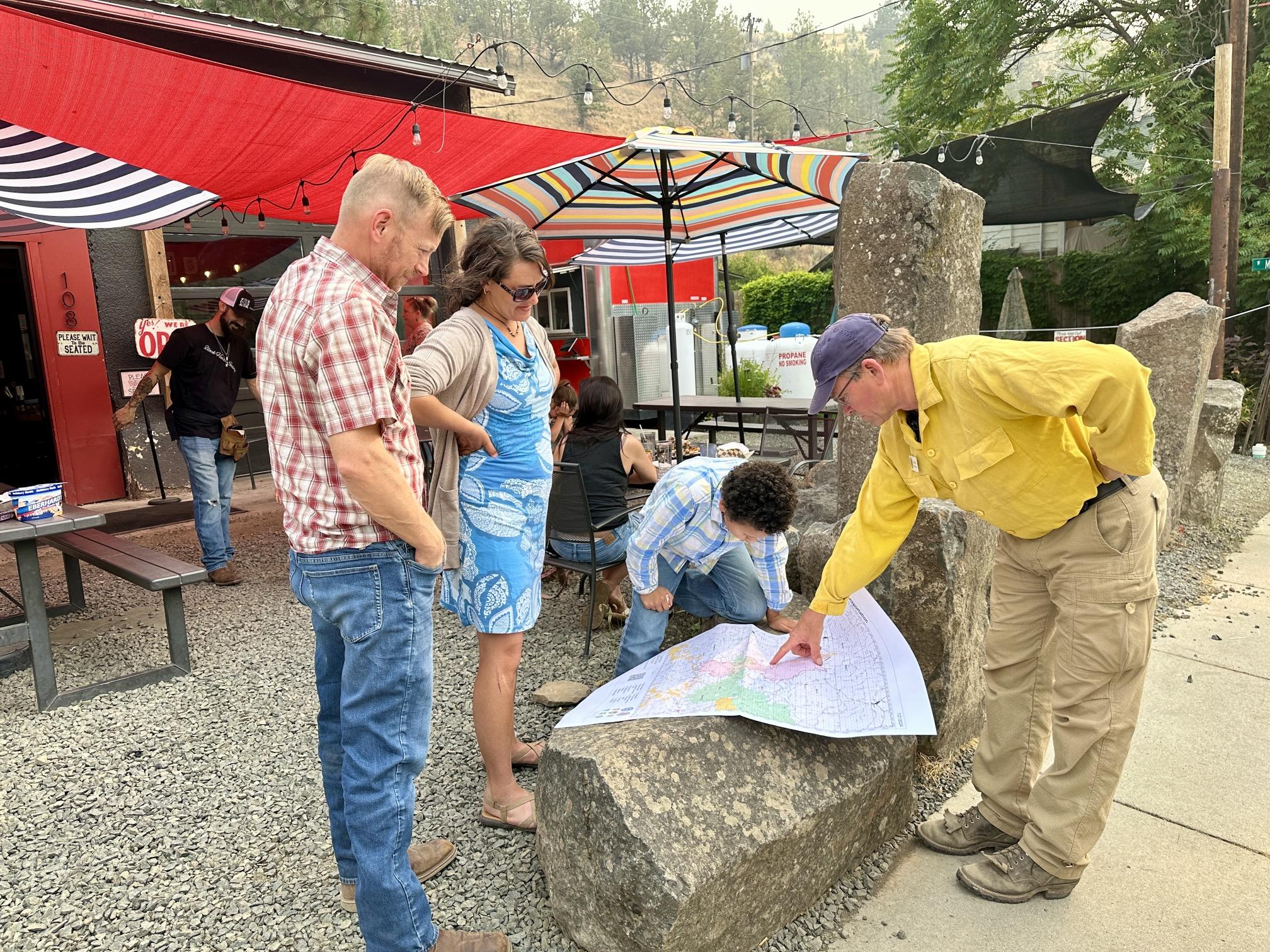 Public Information Officer delivers fire information to the community of Mitchell