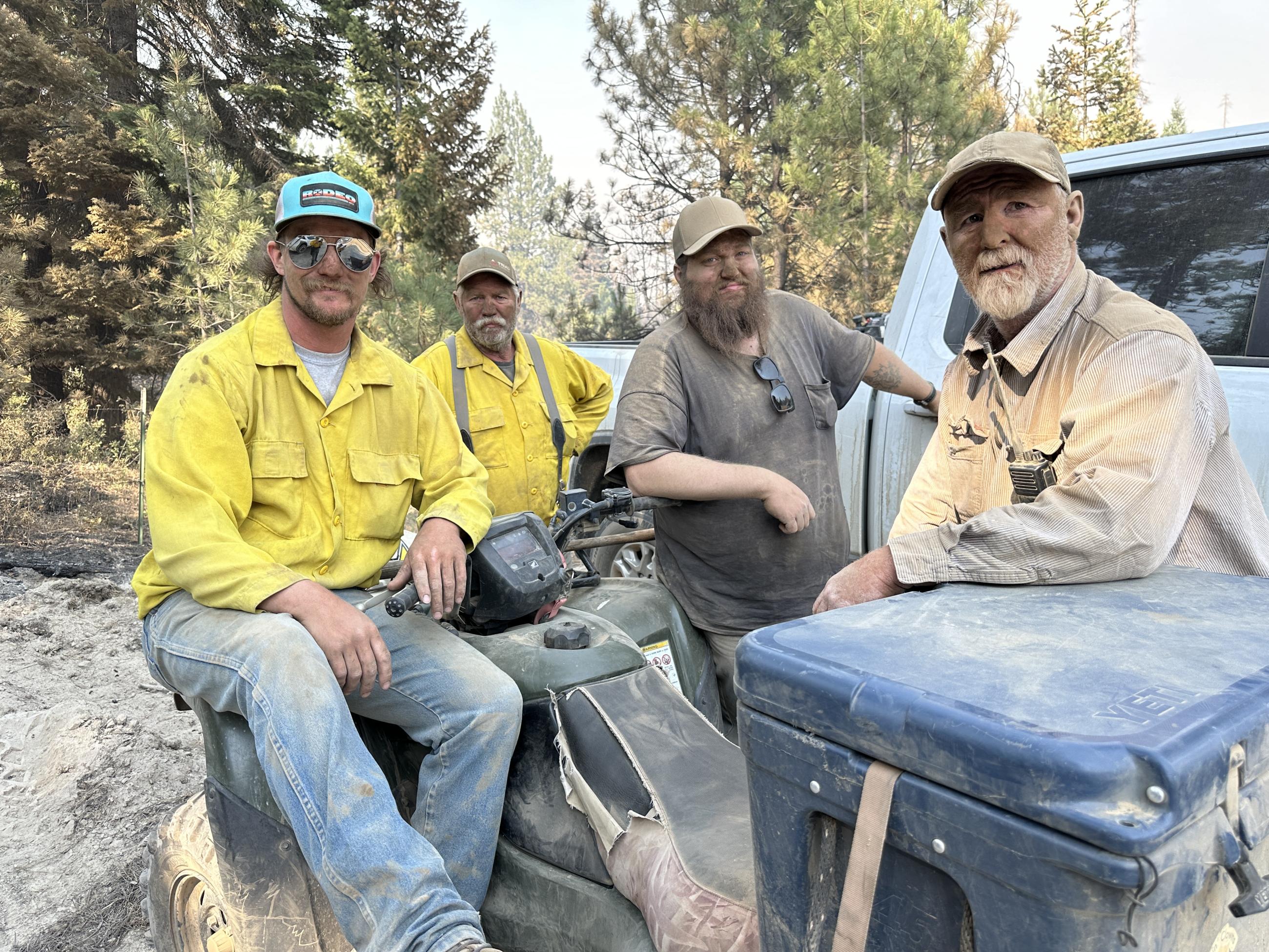 A group of Heavy Equipment operators working on the Lone Rock Fire