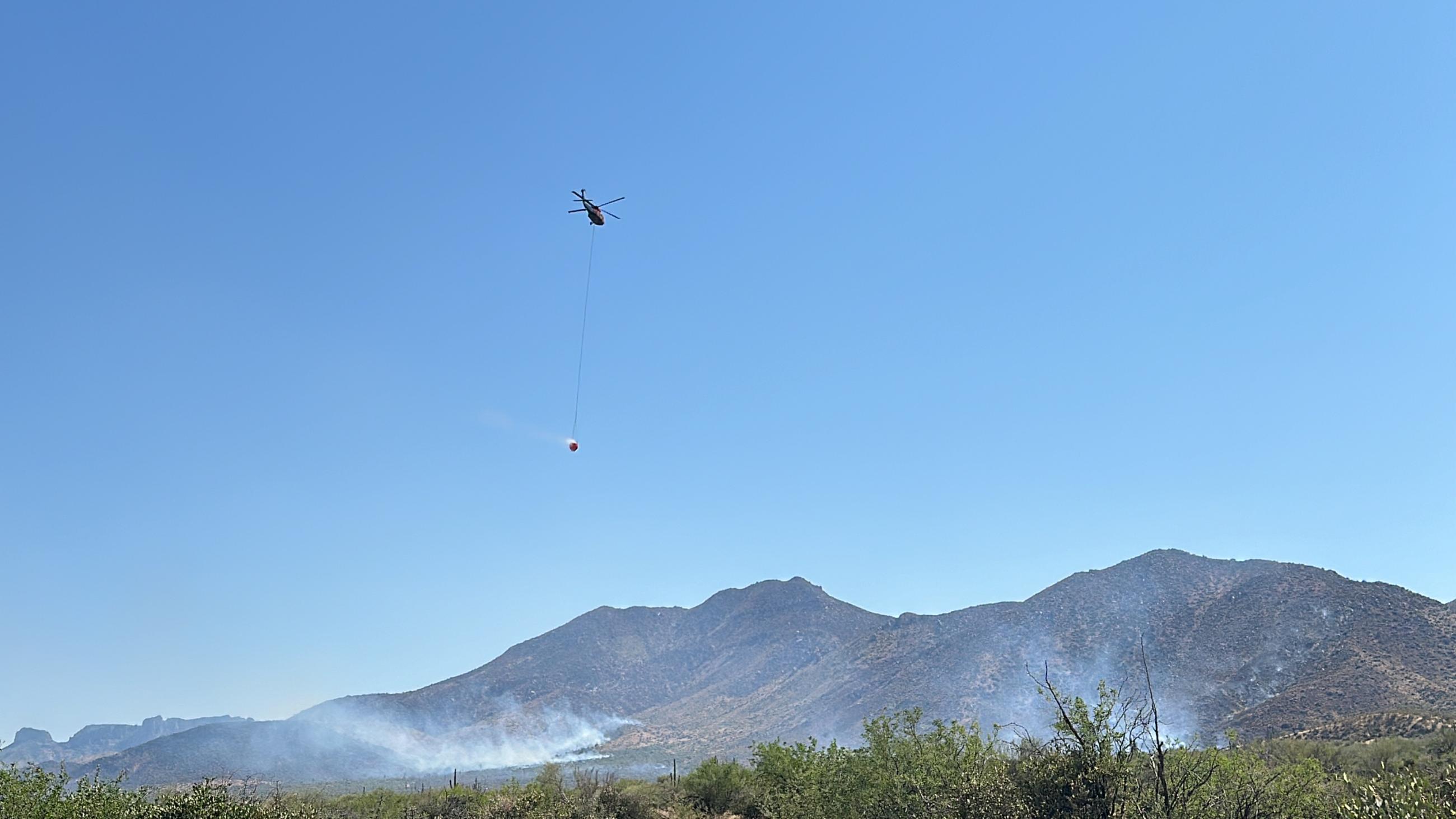 Helicopter working on the Black Fire