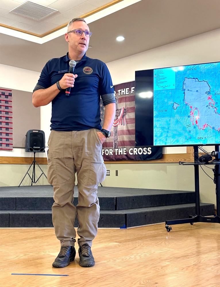 Incident Commander Presenting at Community Meeting 7-17-2024