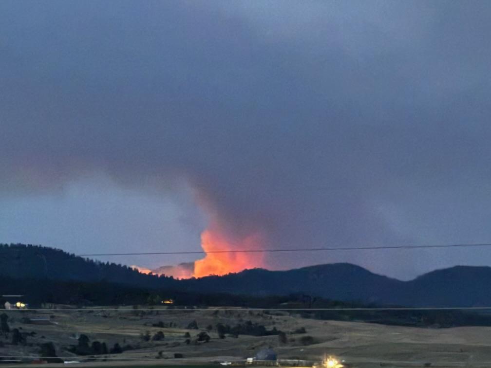 Fire activity the evening of July 9