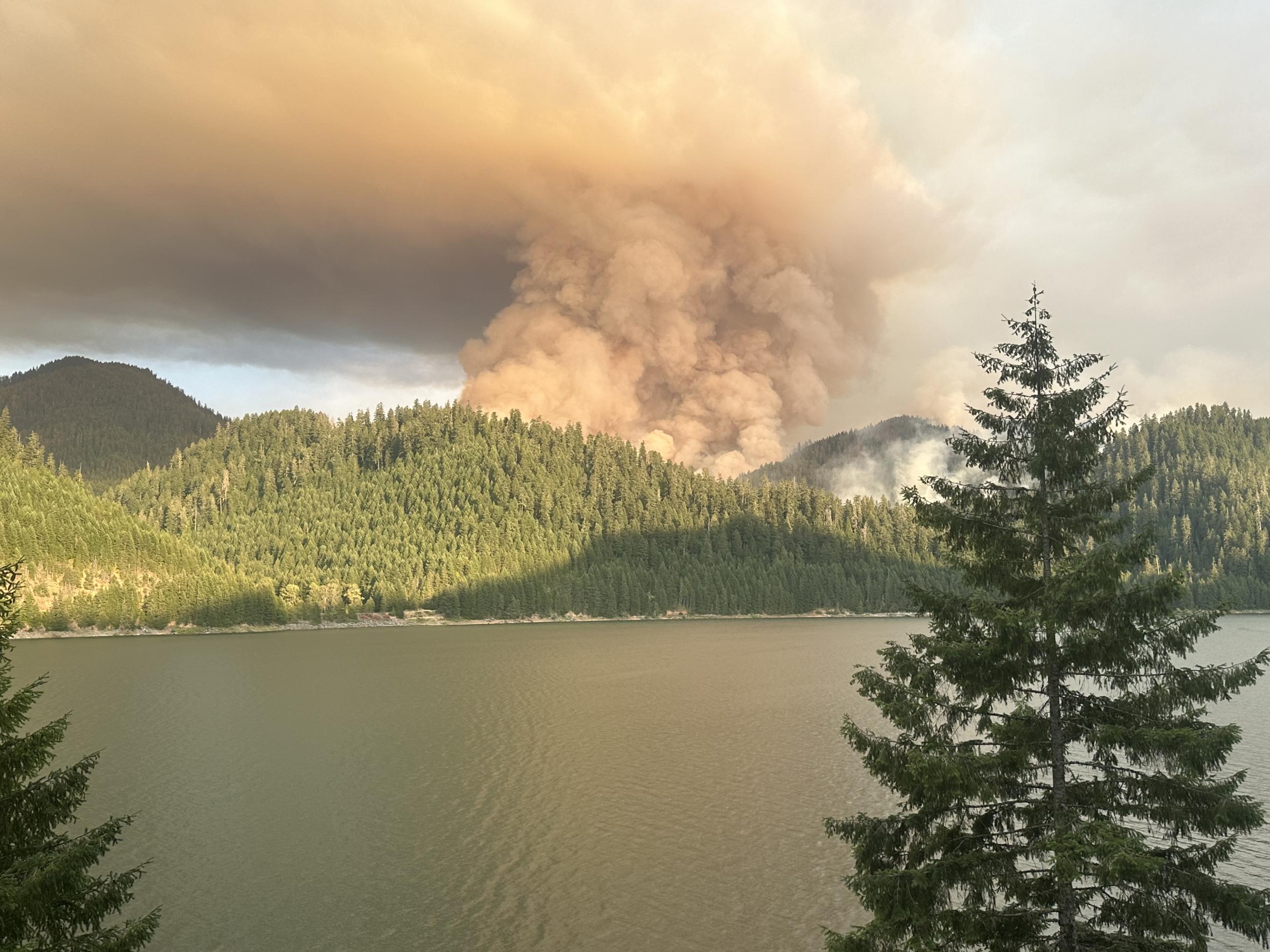 dark smoke rises from coffeepot fire, july 26