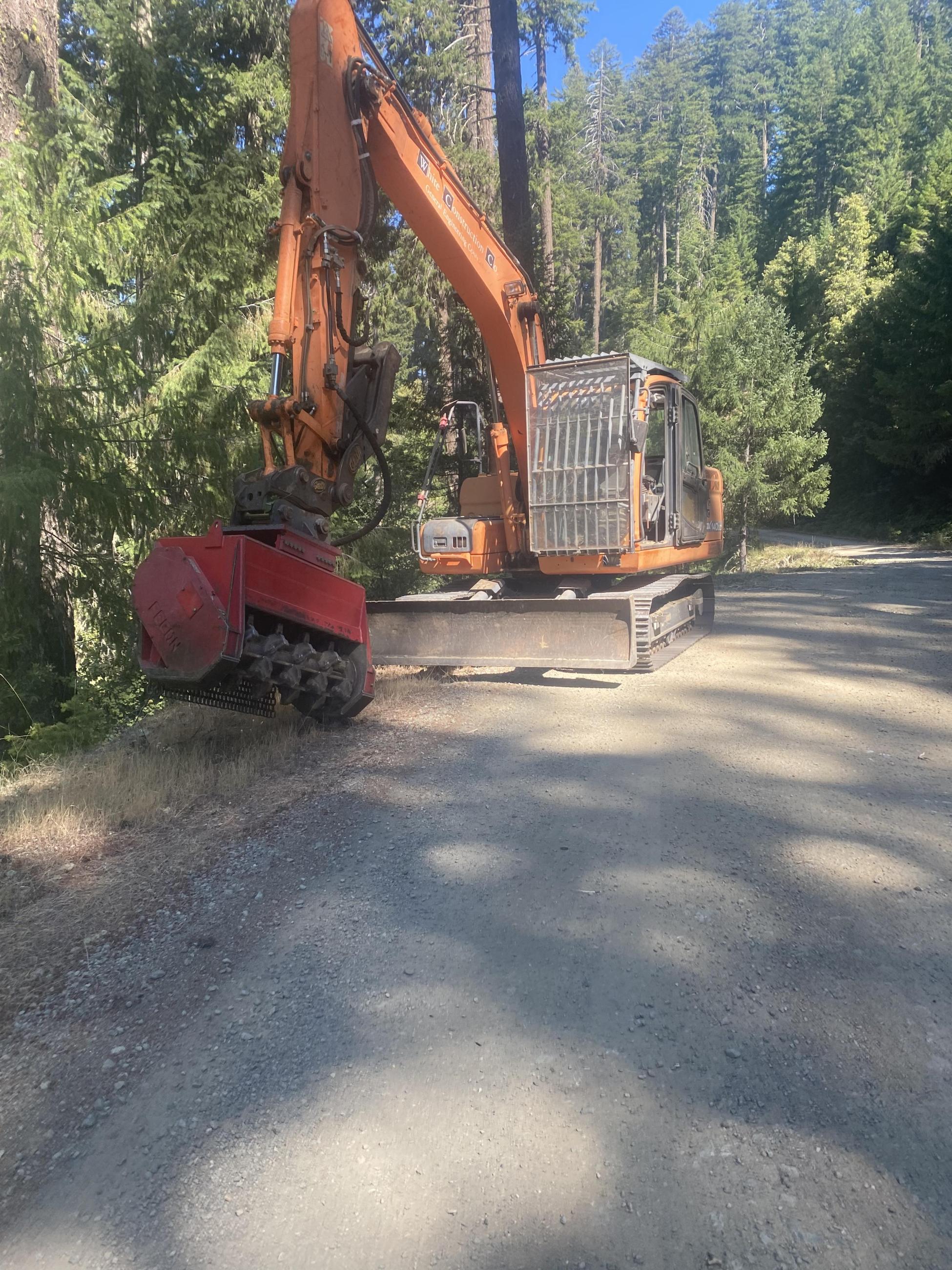 masticator on forest road