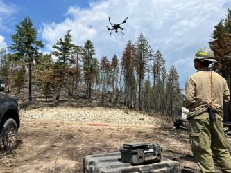UAS (Unmanned Aircraft System) assisting controlled burn in Keller, WA