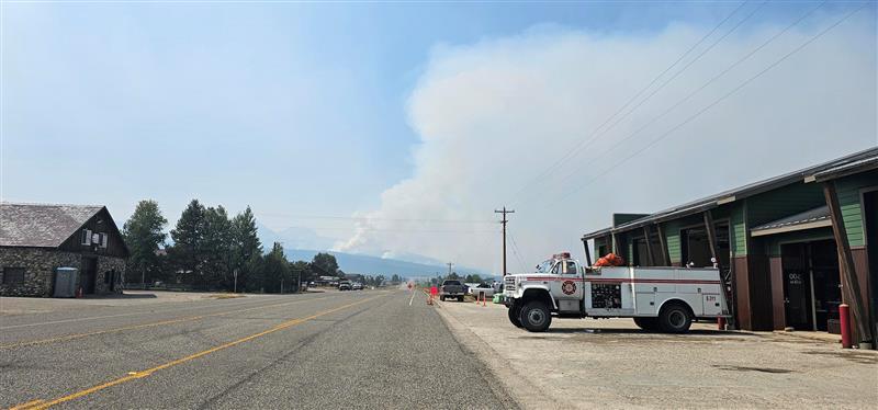 Smoke from Increased Fire Activity as Seen from Stanley, Afternoon August 26