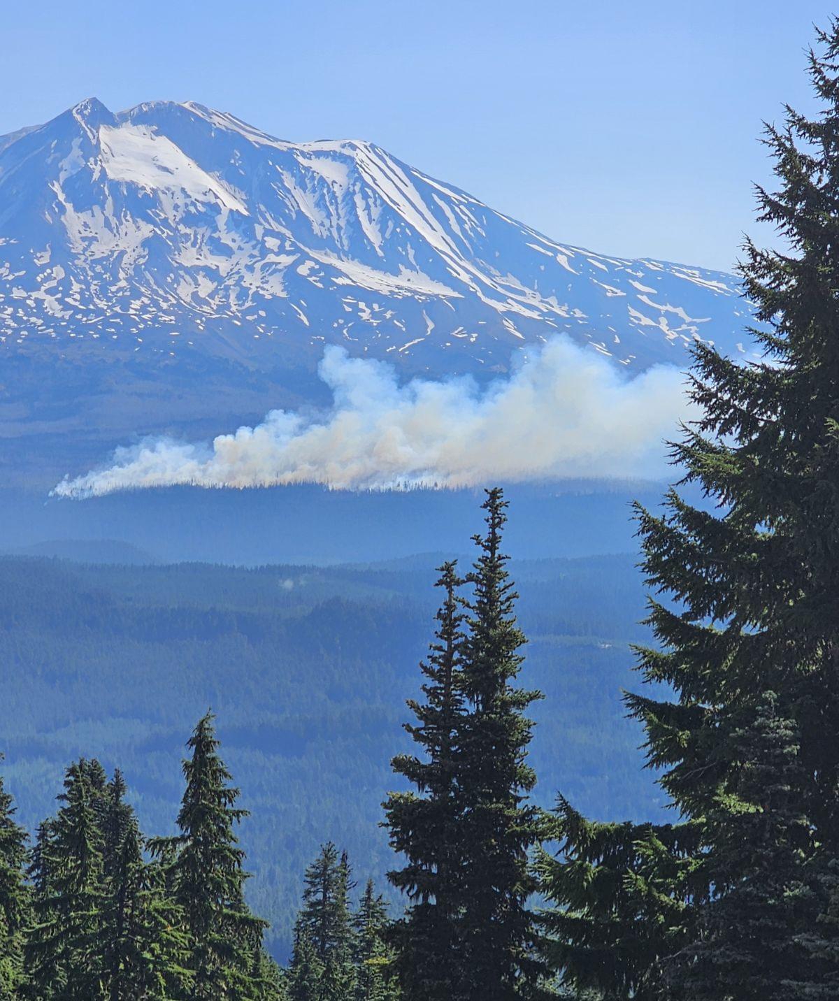 The view of the fire on 8/6/24