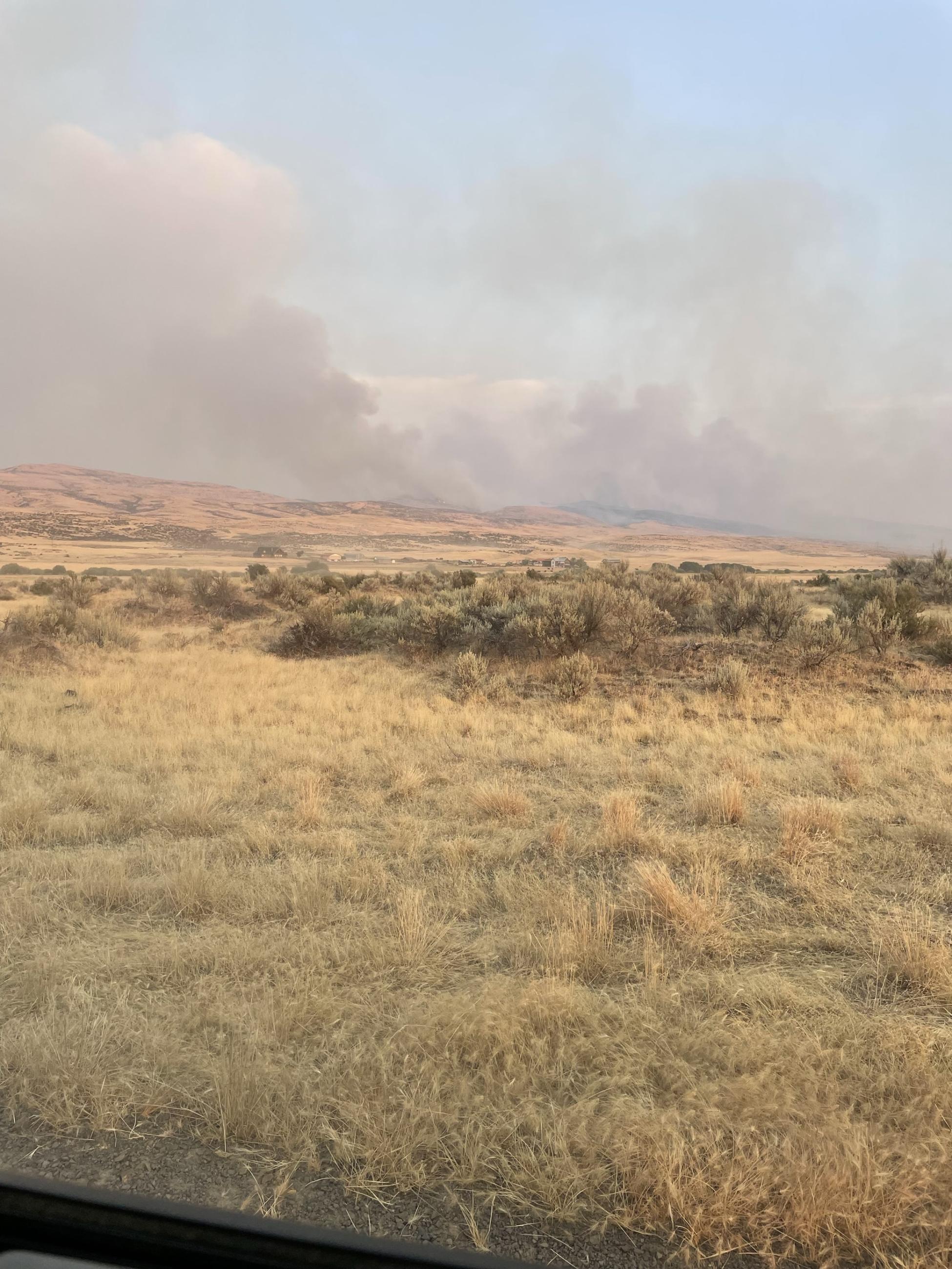 Smoke column from the Paddock Fire. 