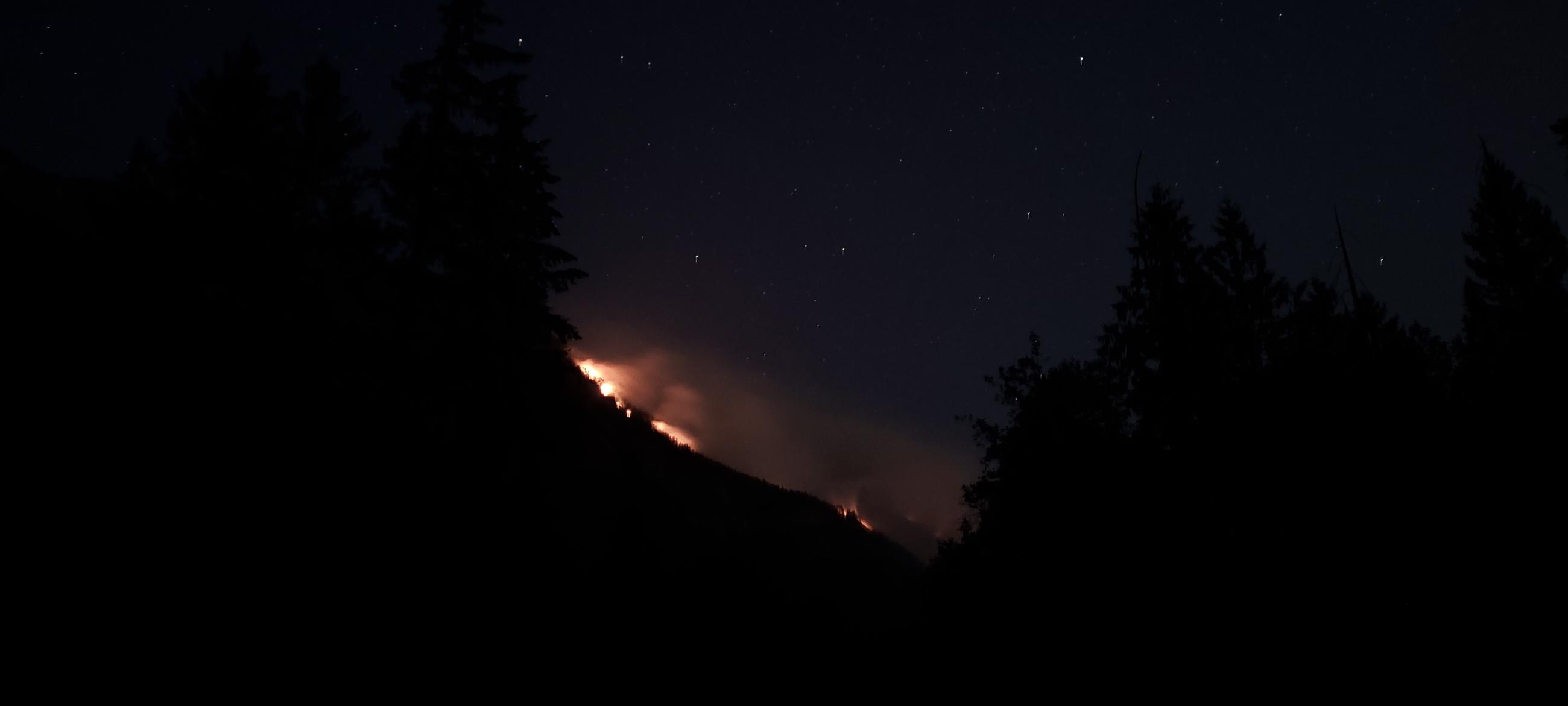 The Ruby Fire on the night of 8/15/24