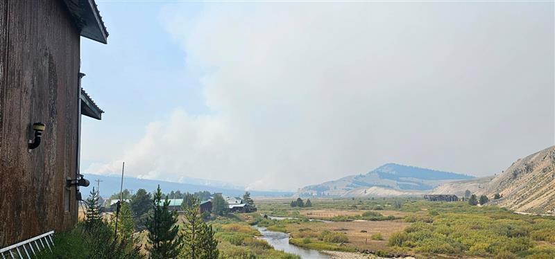 Smoke from Increased Fire Activity as seen from Stanley, Afternoon August 26