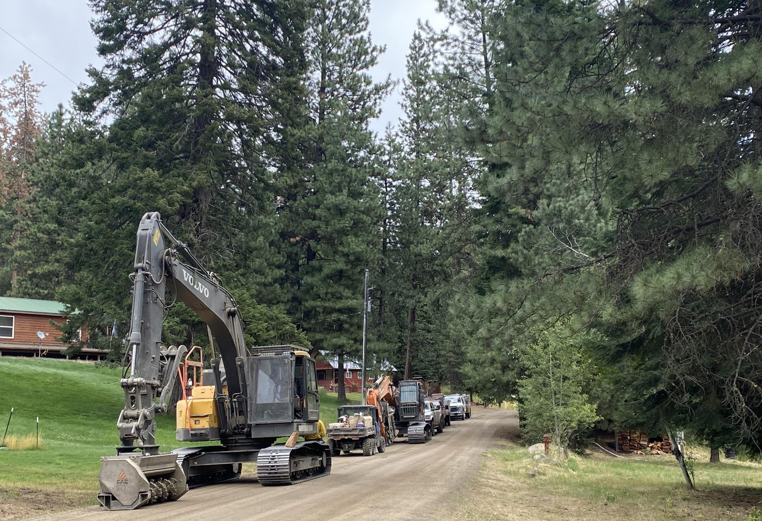 road with heavy equipment