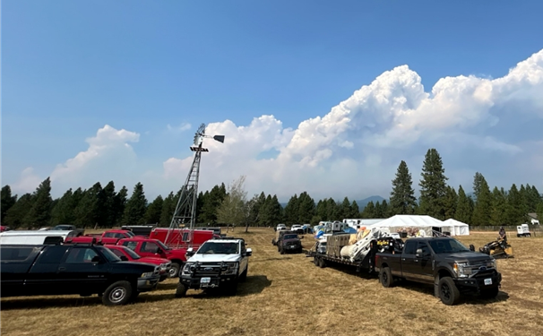 Williams Mine Fire Incident Command Post