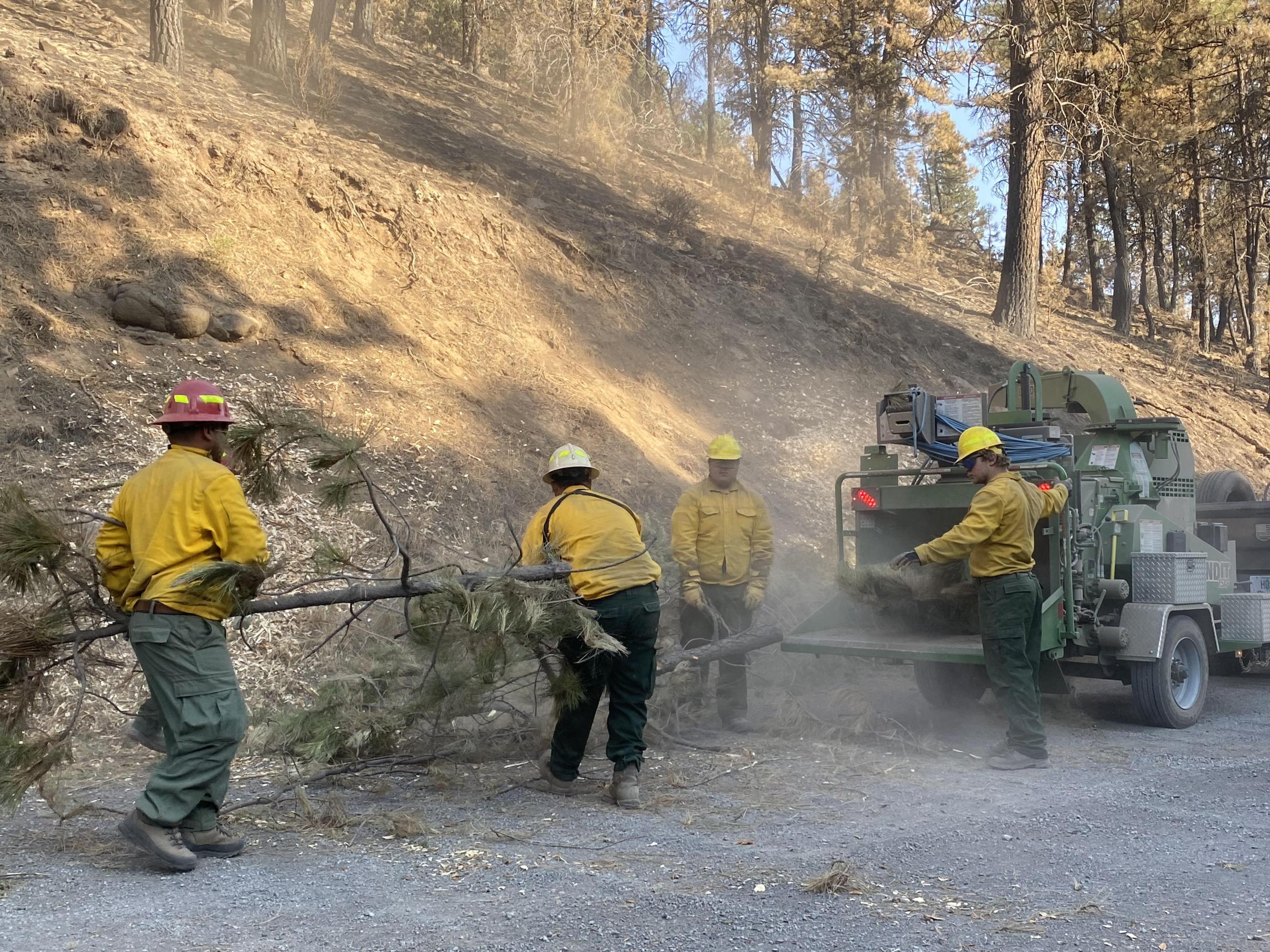 Fire Crew Chipping on Falls & Telephone Fires