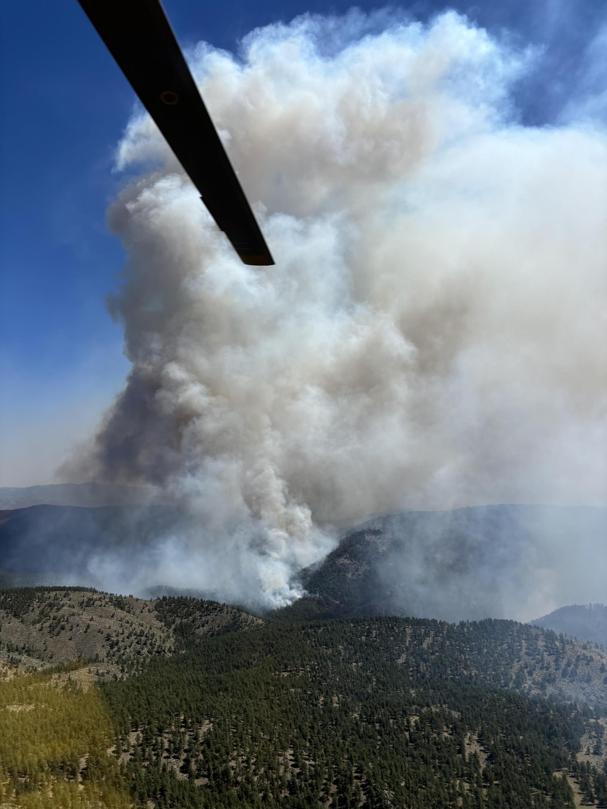 Smoke from the Alexander Mountain Fire, July 30, 2024