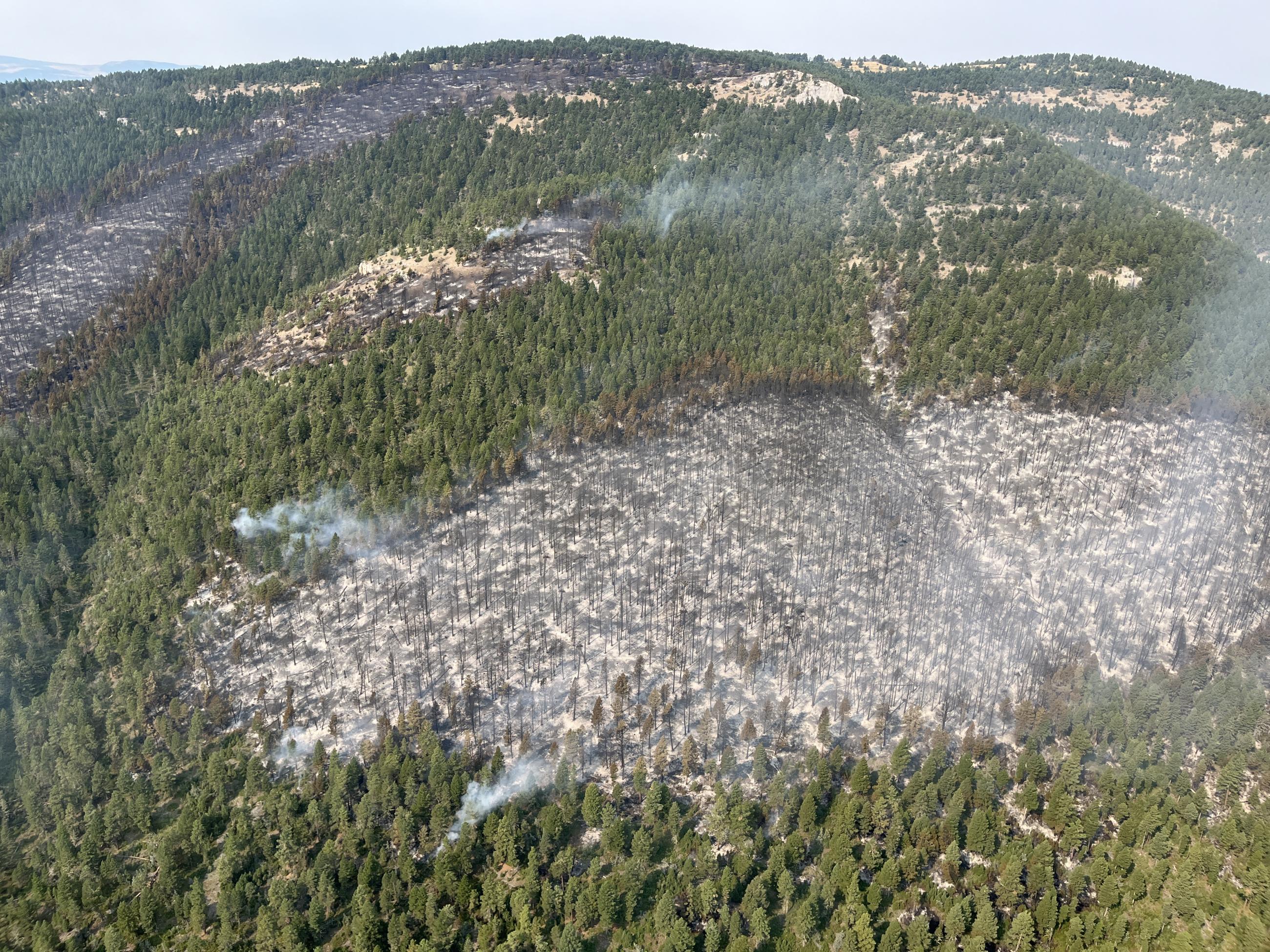 Aerial view of the Black Canyon Fire footprint after a Reconnaissance flight on 8/12/2024 