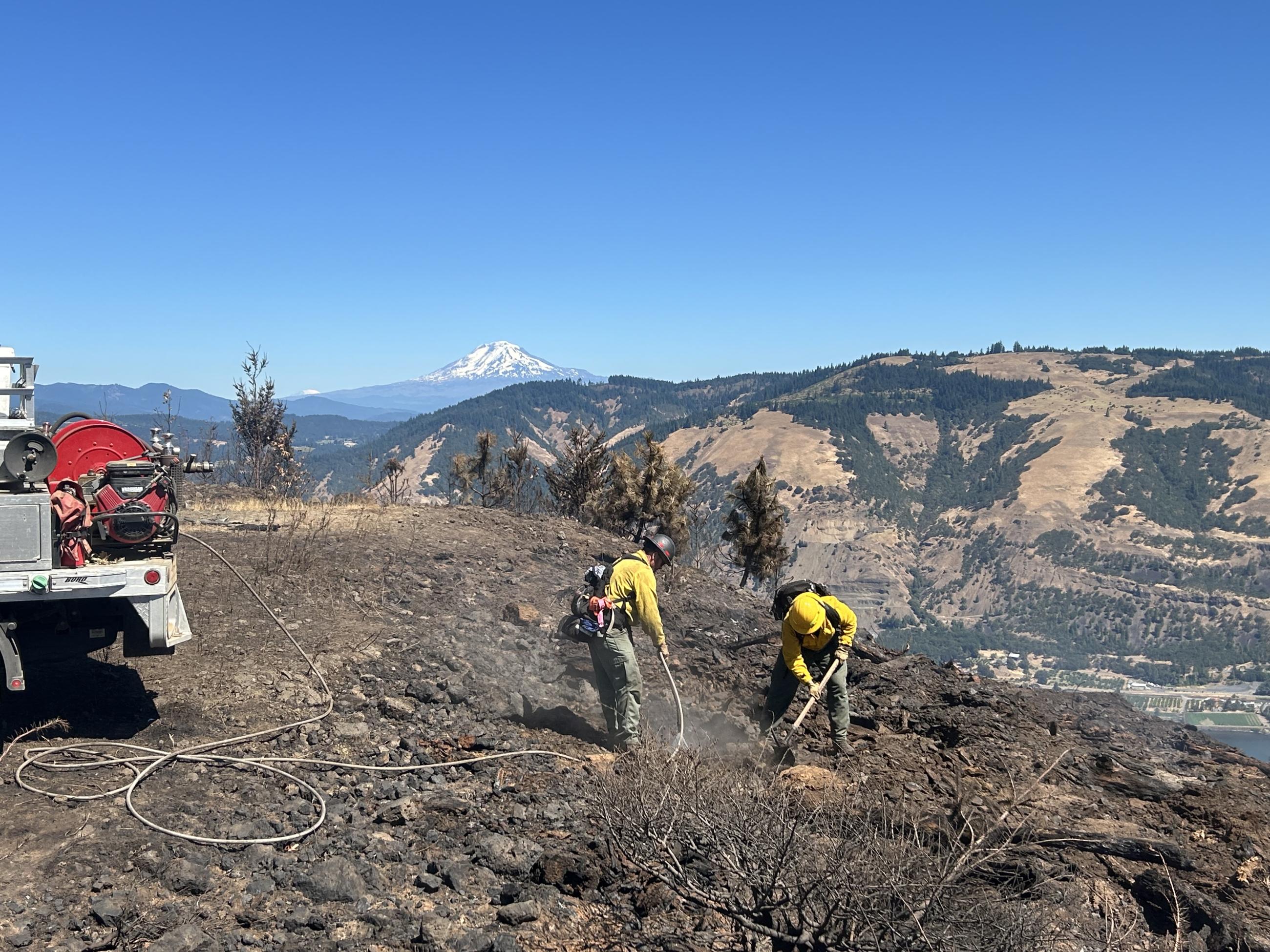 New Hampshire Crew Extinguishing Hot Spots