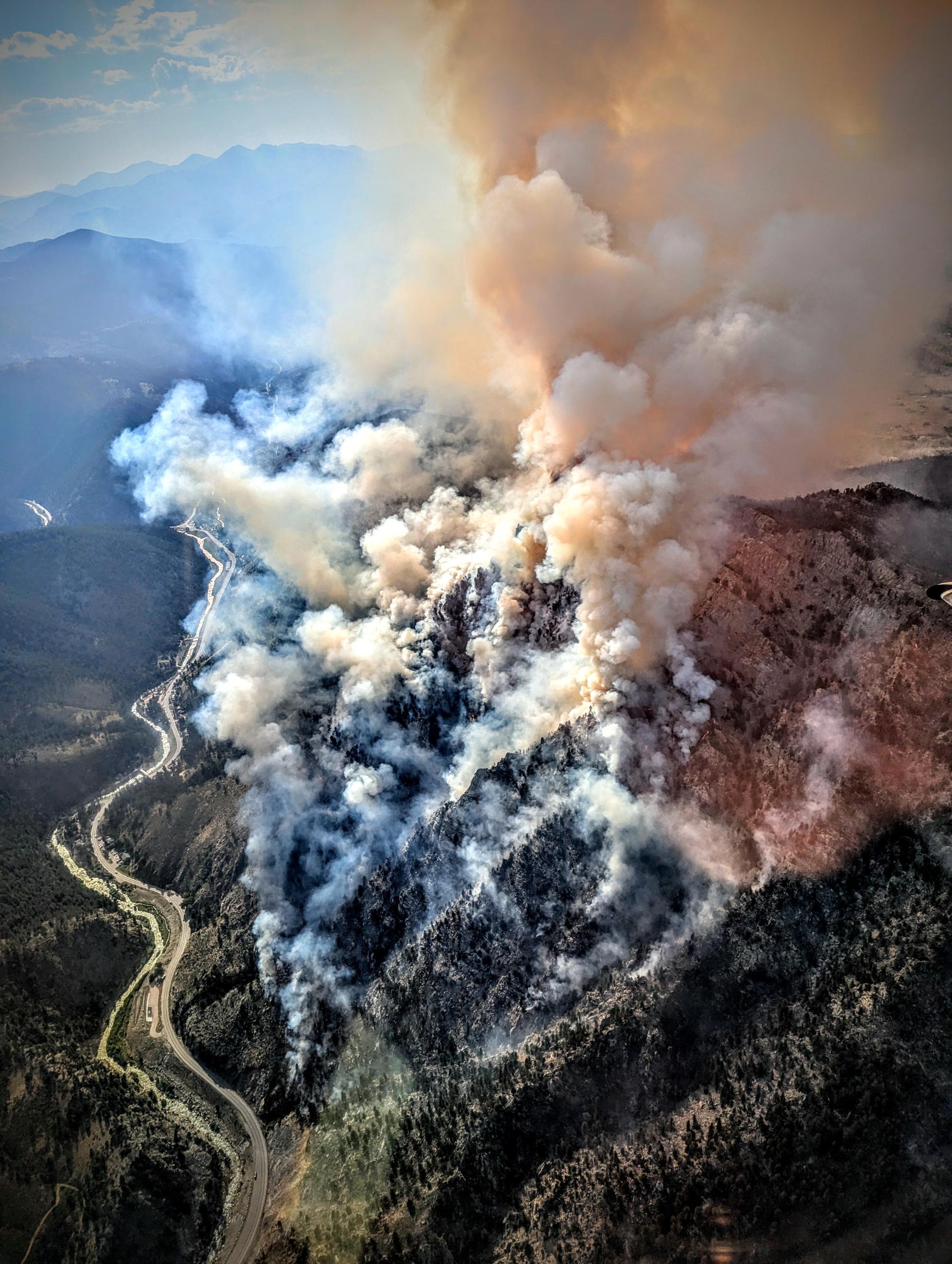 Smoke from the Alexander Mountain Fire, August 3, 2024