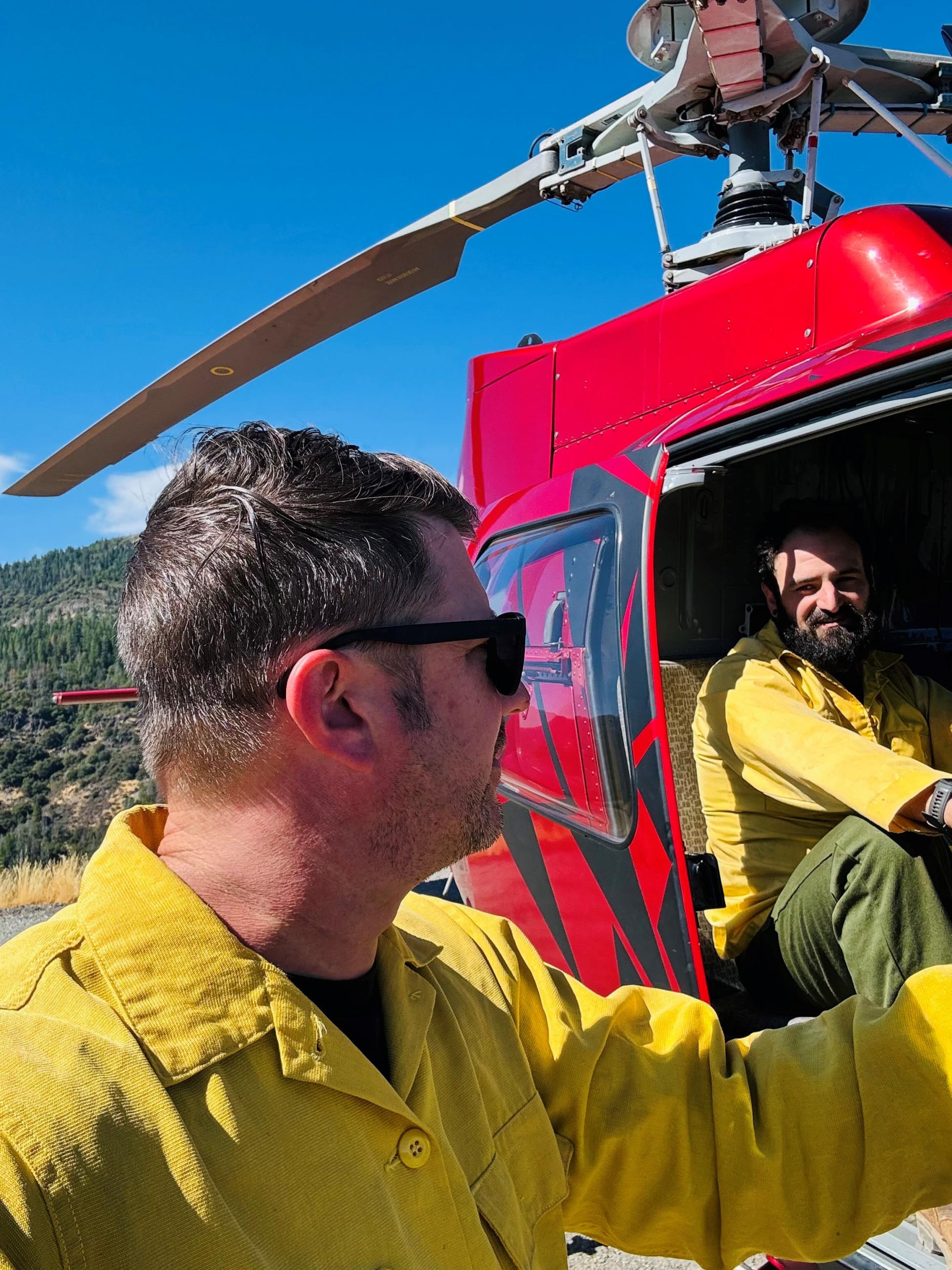 Image showing BAER Specialists Dan Teater and Jacob Burdick Getting Ready to Assess Park Burn Area with Aerial Reconnaissance