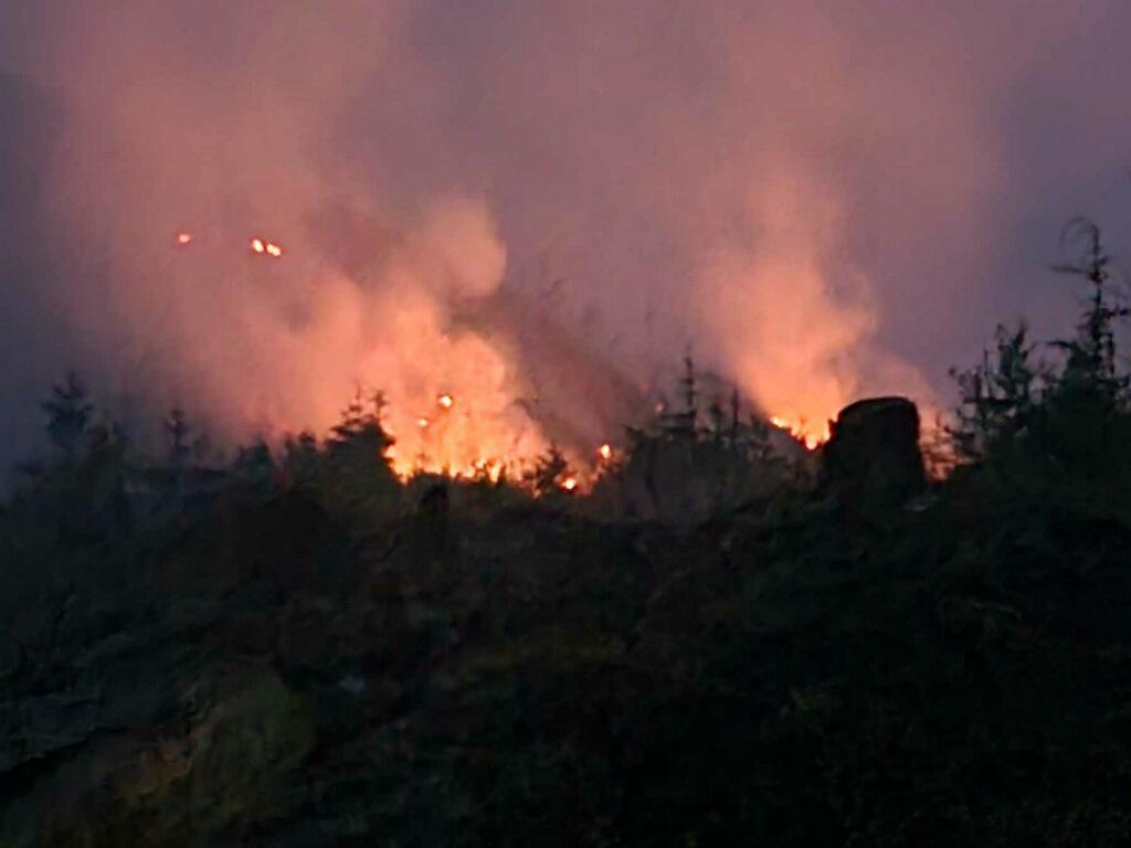 2620 Road Fire debris burning during night shift 08/17/2024