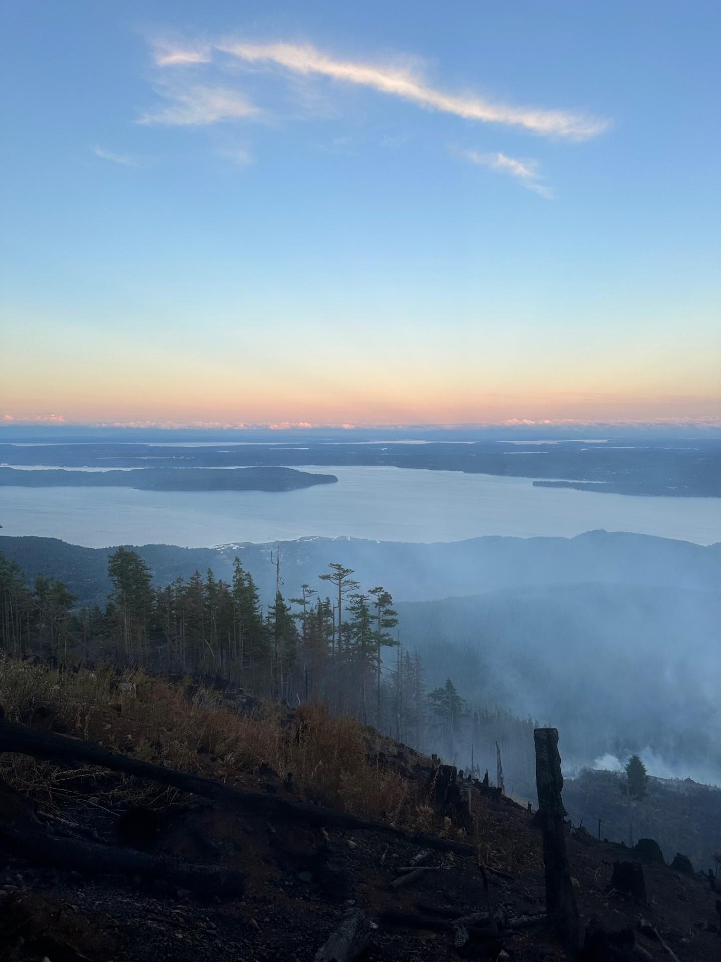 View of the canal behind the fire the 2620 Road Fire 08/18/2024