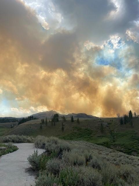 Fish Creek Fire: Smoke Wednesday August 21, 2024