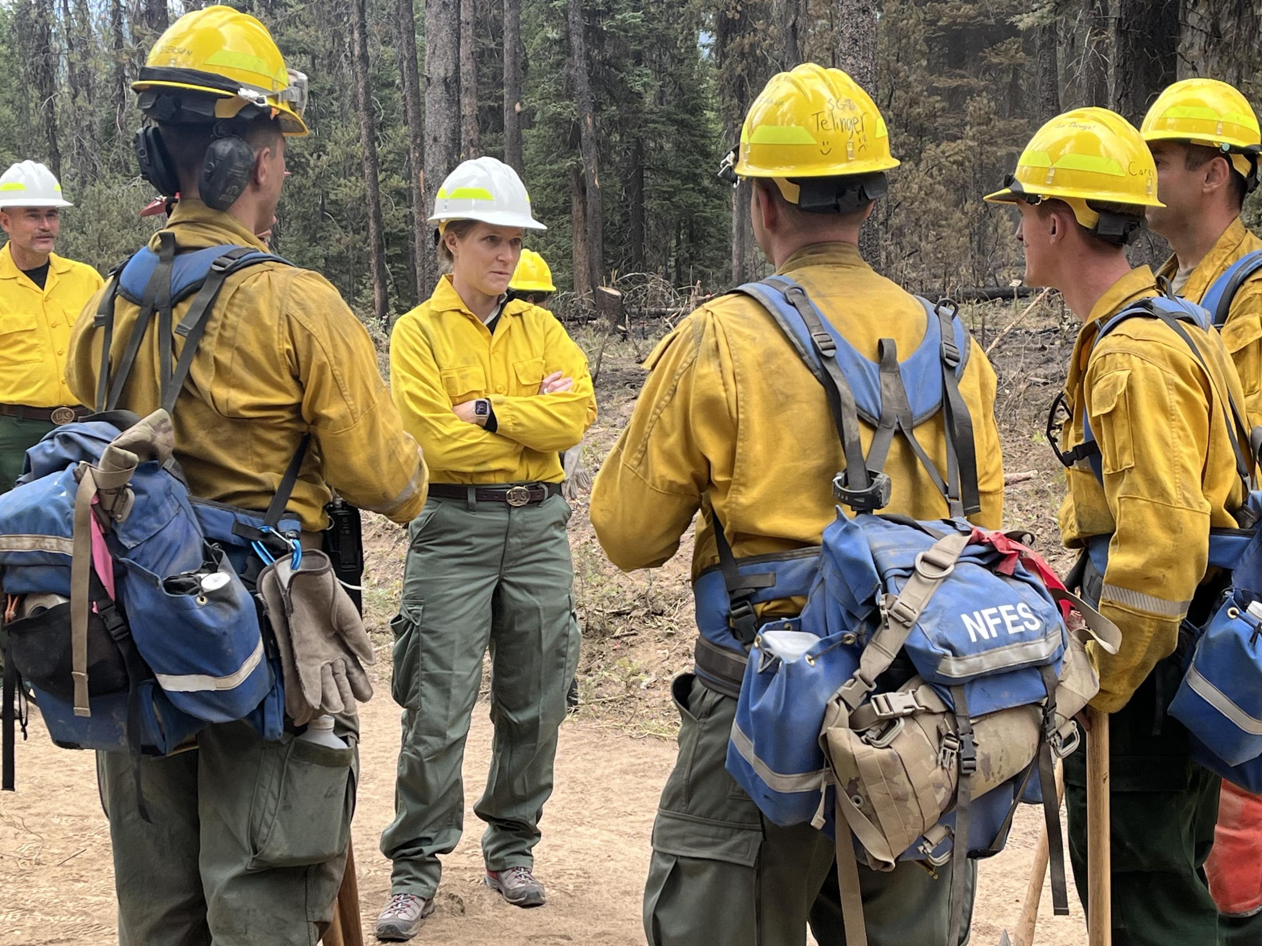 District Ranger with Firefighters 08-26-2024