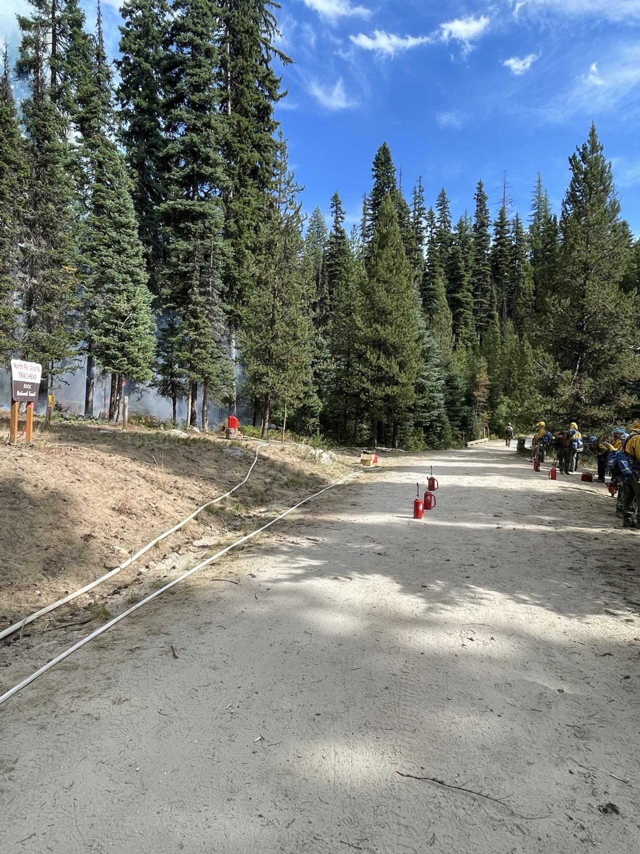 Dollar Fire Burnout Operations Near Trailhead 08-27-2024