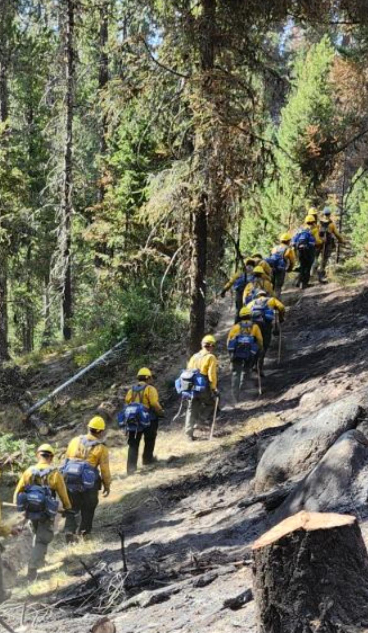 Military Crews Working on Snag Fire 08-29-2024