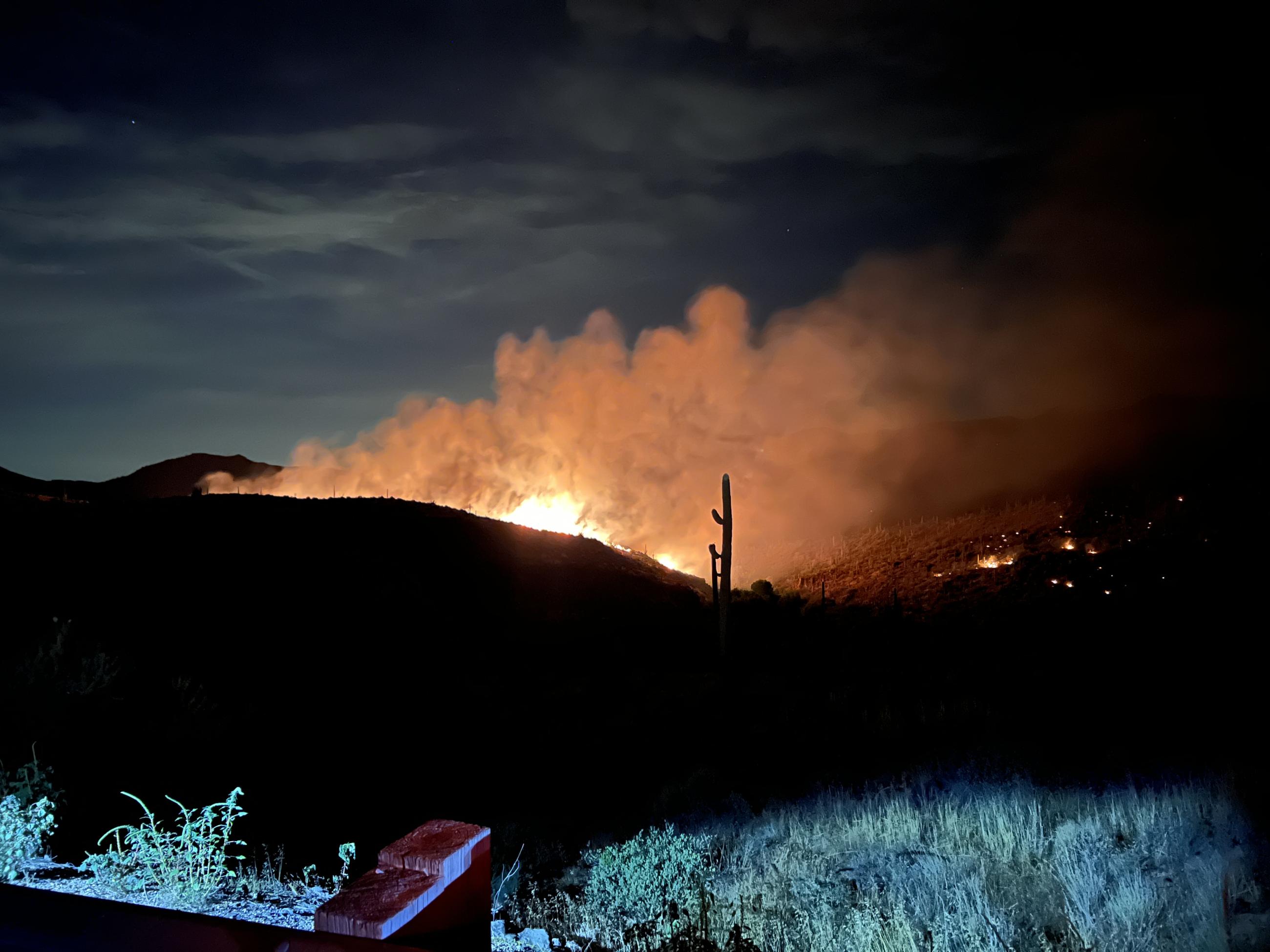 Burning off Highway 87, Sand Stone Fire, taken by Nick Castro