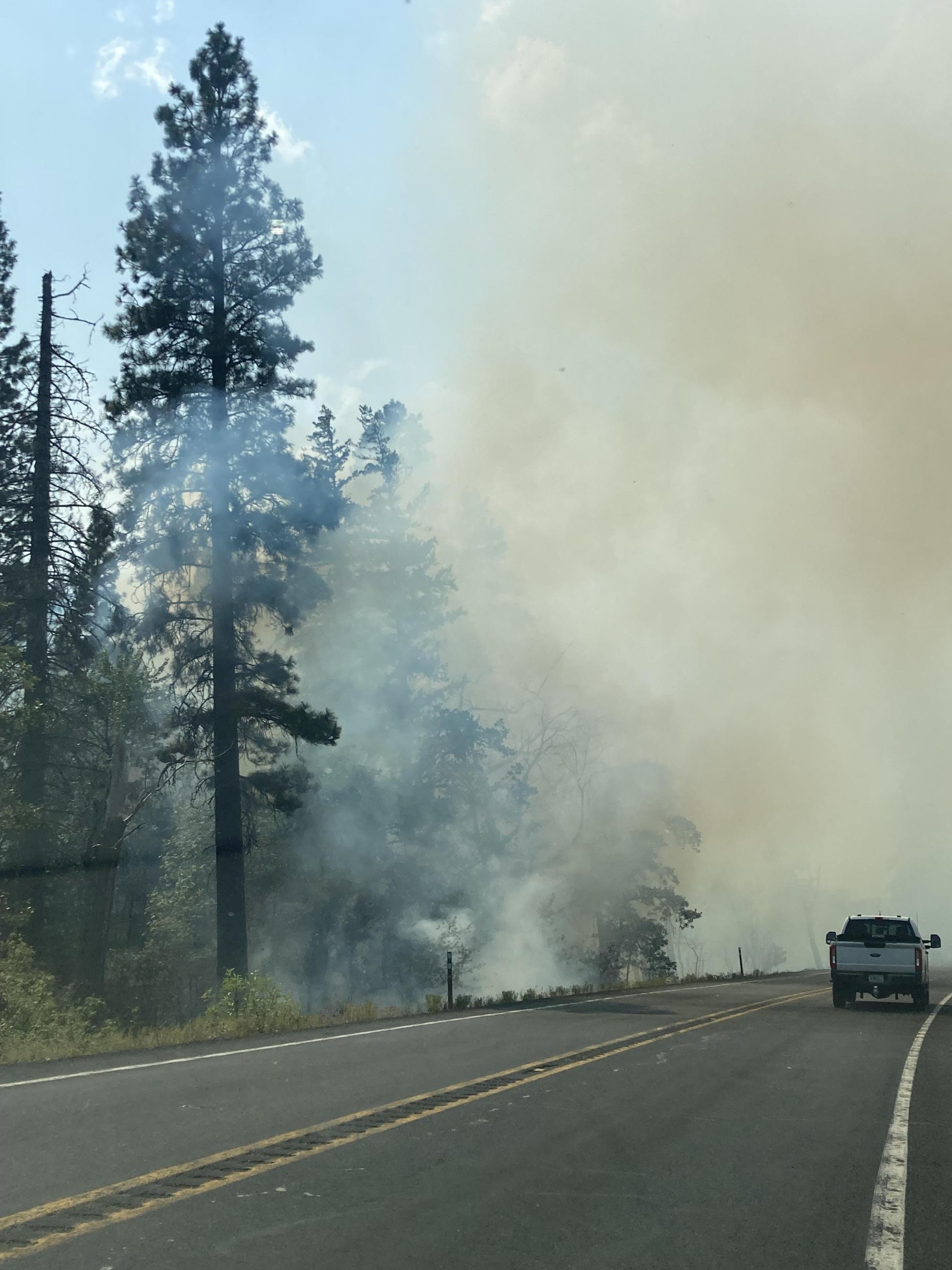 Smoke along Hwy 12 on 8-5-2012