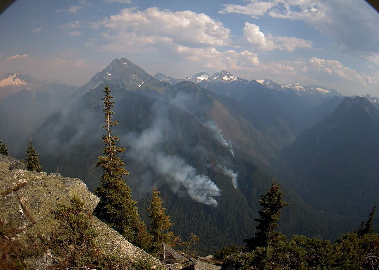 Pincer Two fire sending up smoke