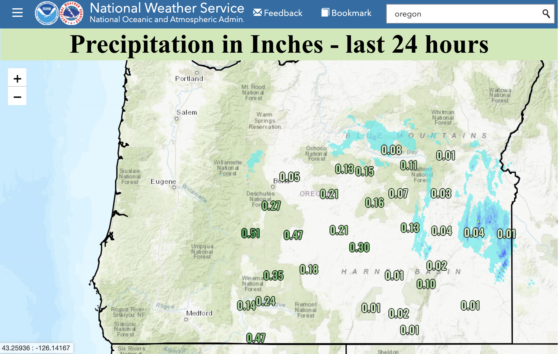 Precipitation Map 8-15