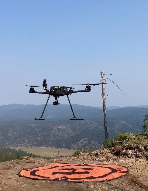 Drone used for reconnaissance on Jonson Fire