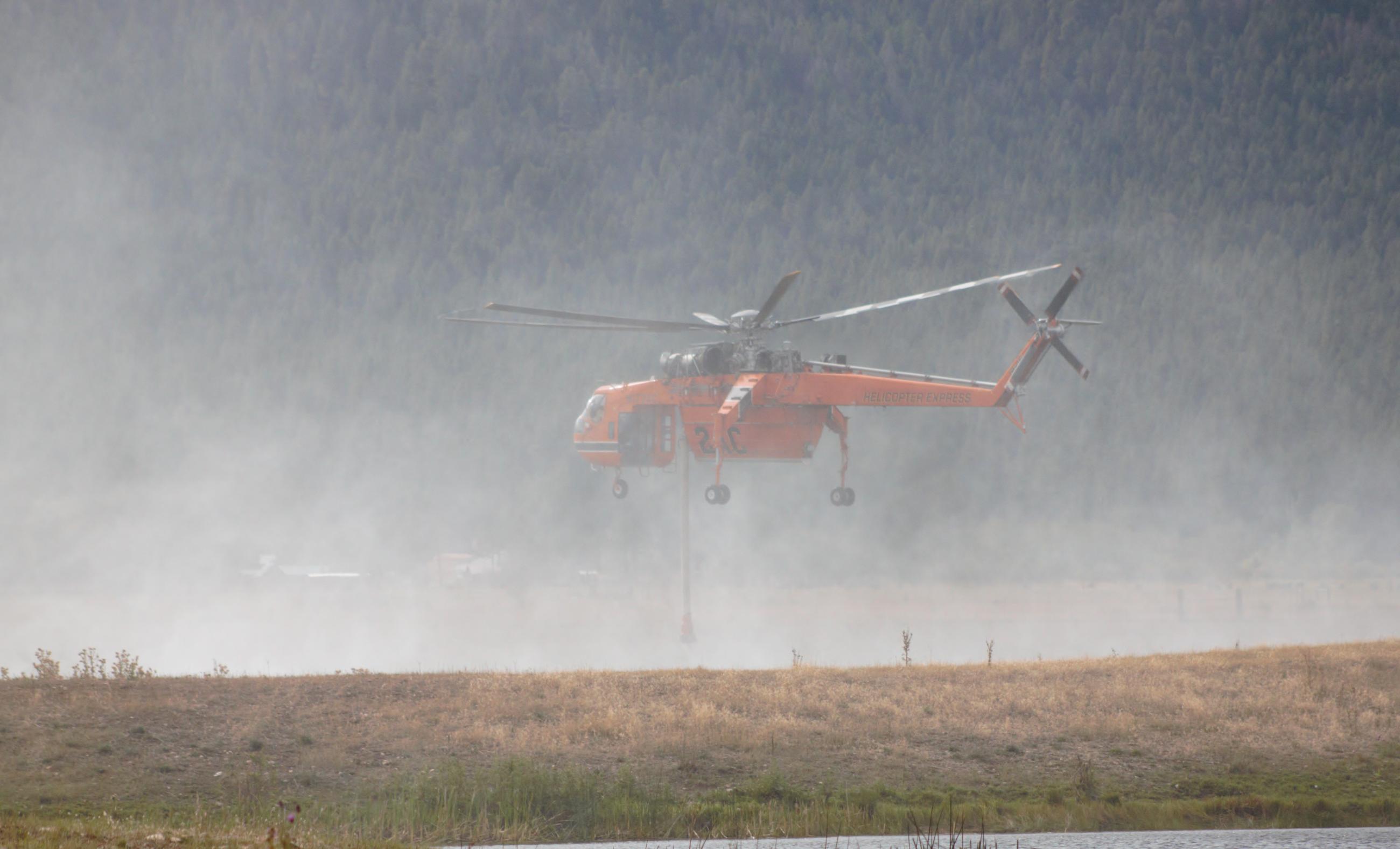 Helicopter Drafting Water