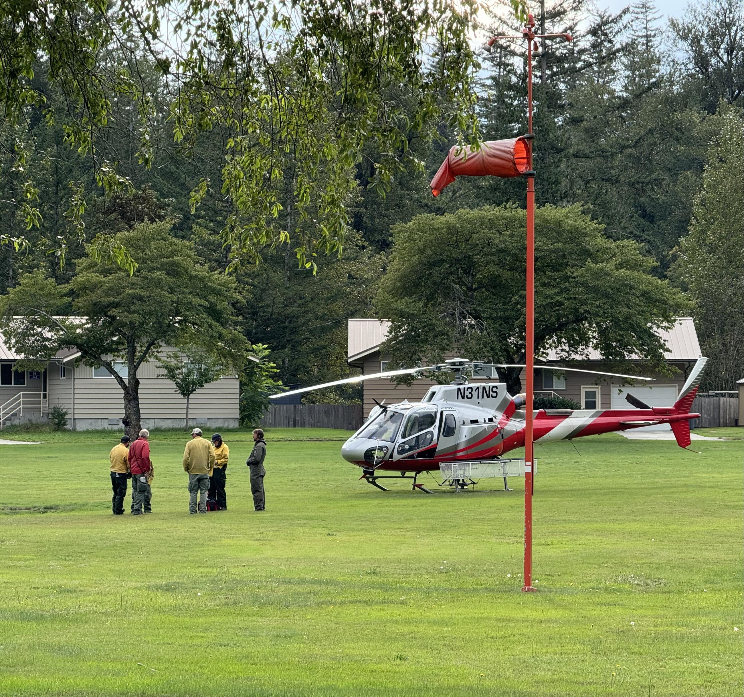 Helicopter in Newhalem 