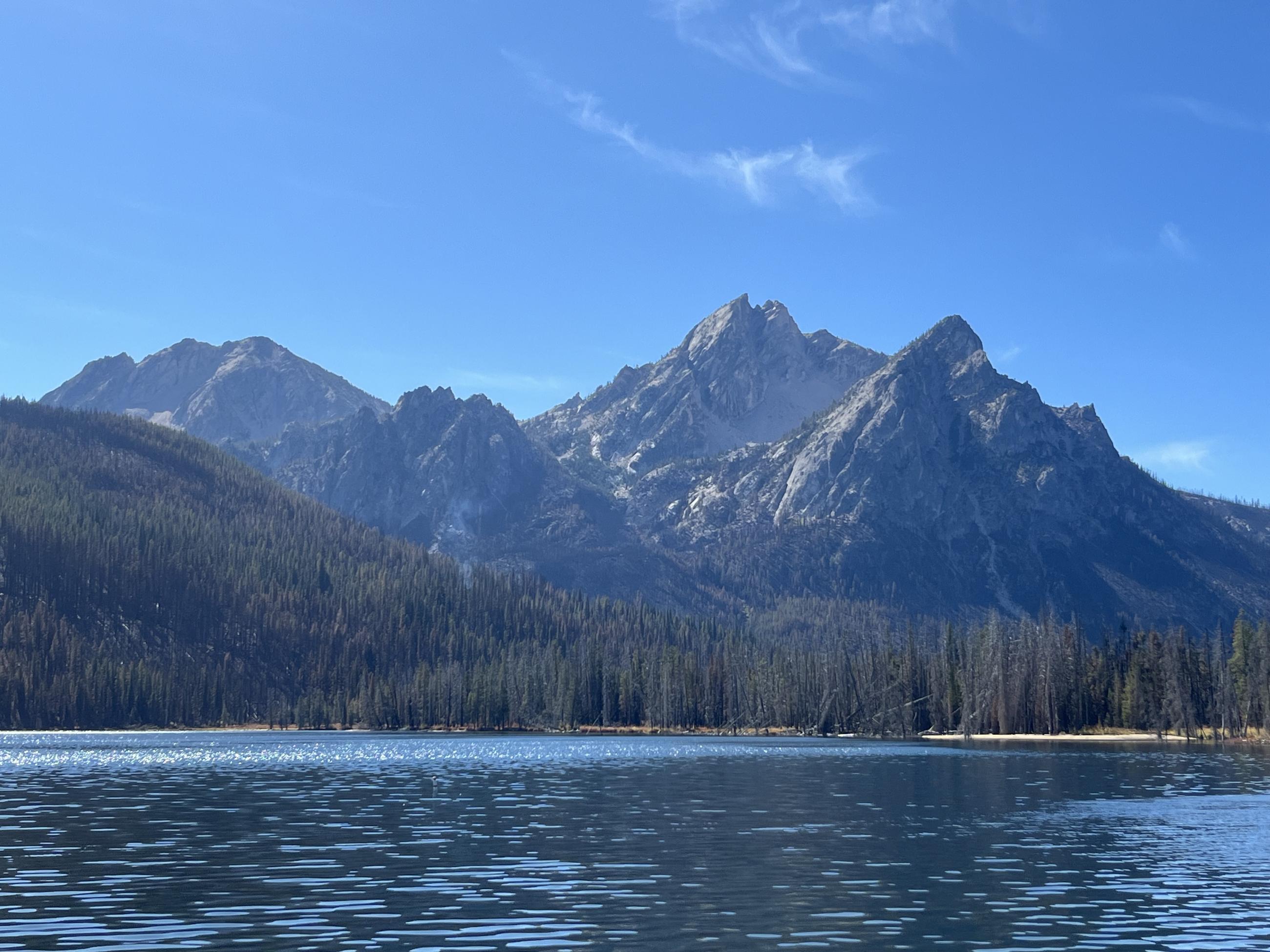 View of the Sawtooth Mountains from Stanley Lake