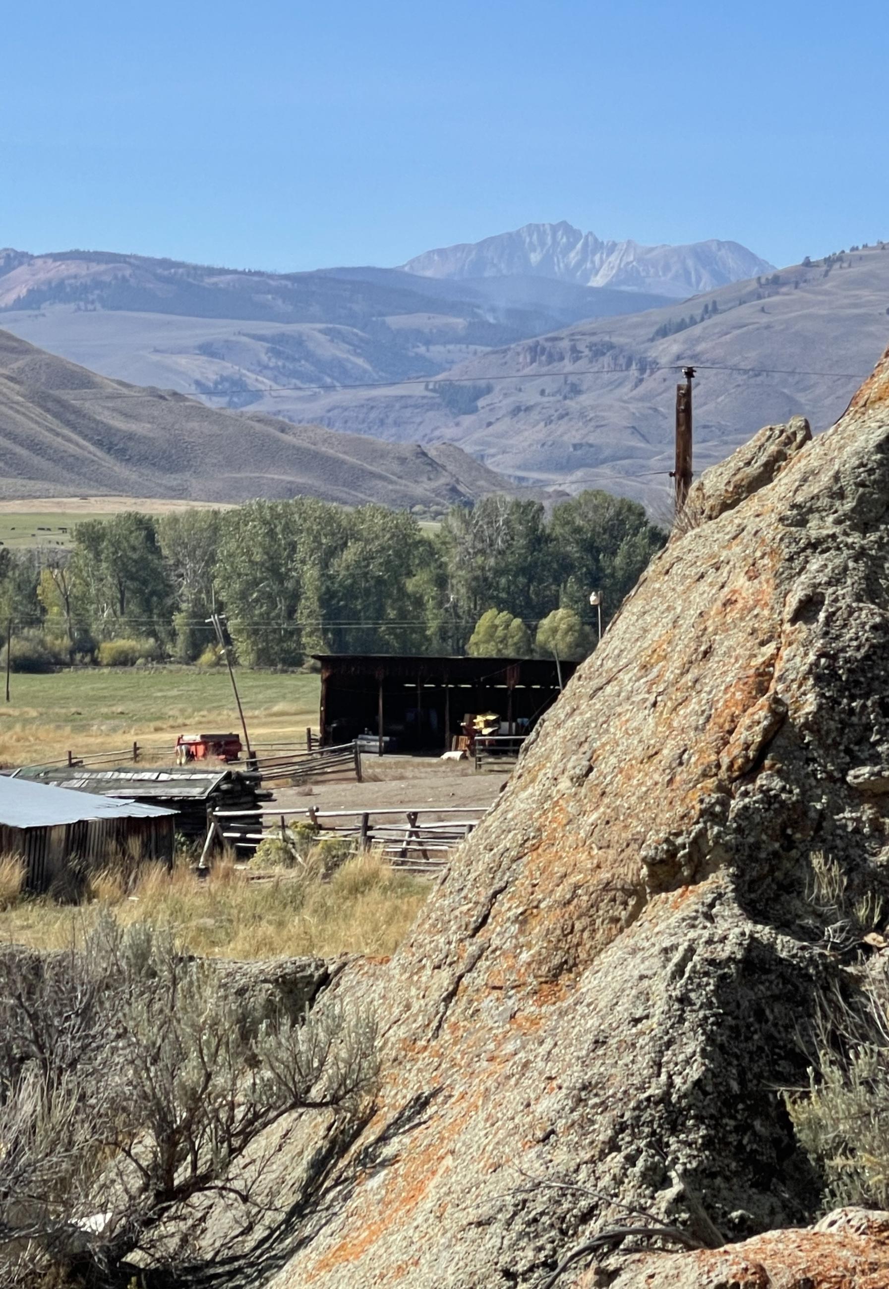 Minimal visible smoke from East Fork Road, September 30