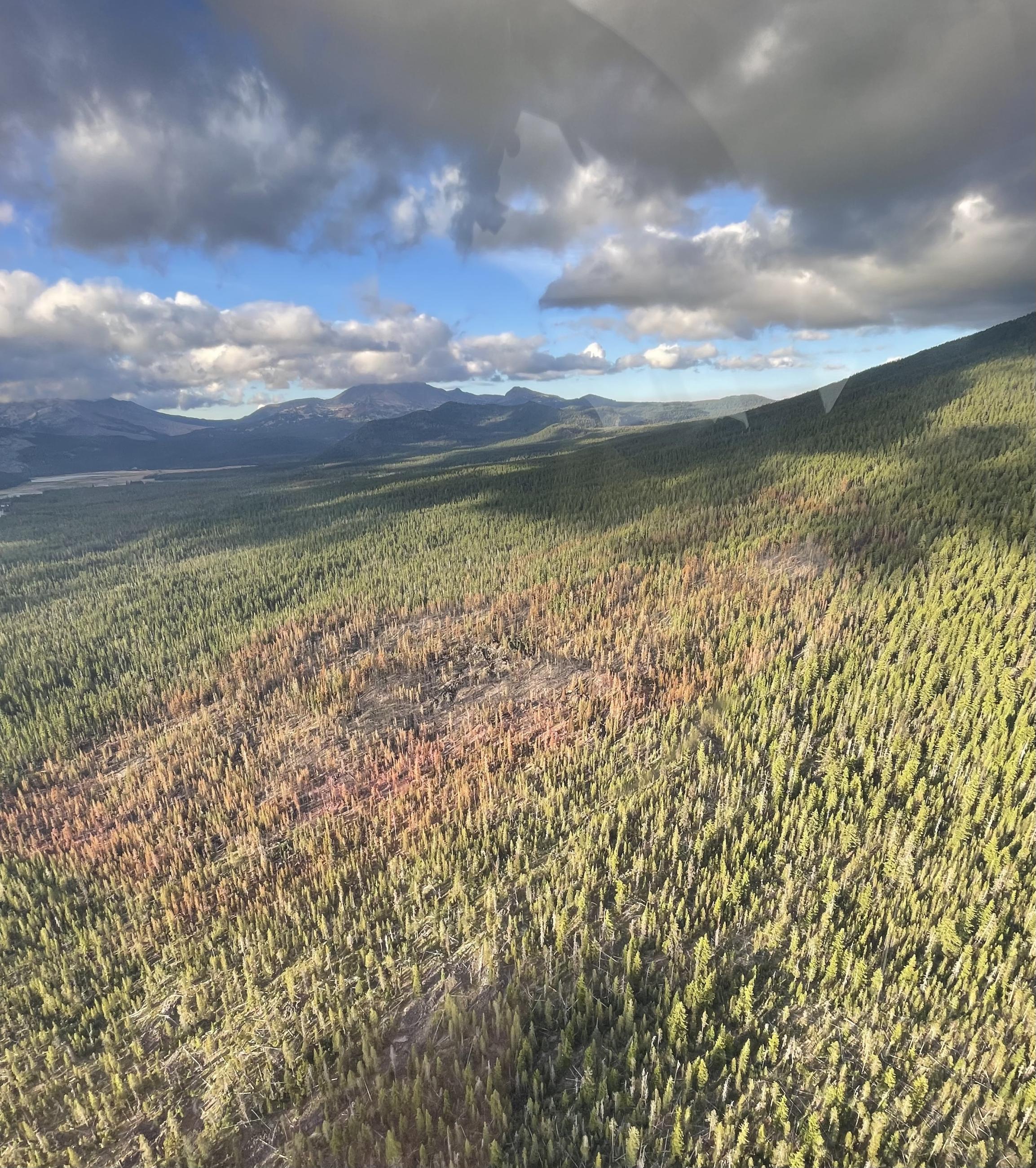 Aerial view of the Backside Fire from Air Attack on September 15