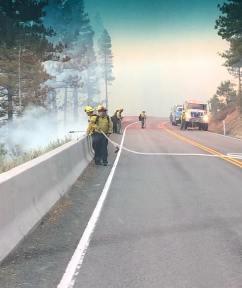 Fire Fighters working on the Davis fire 2024