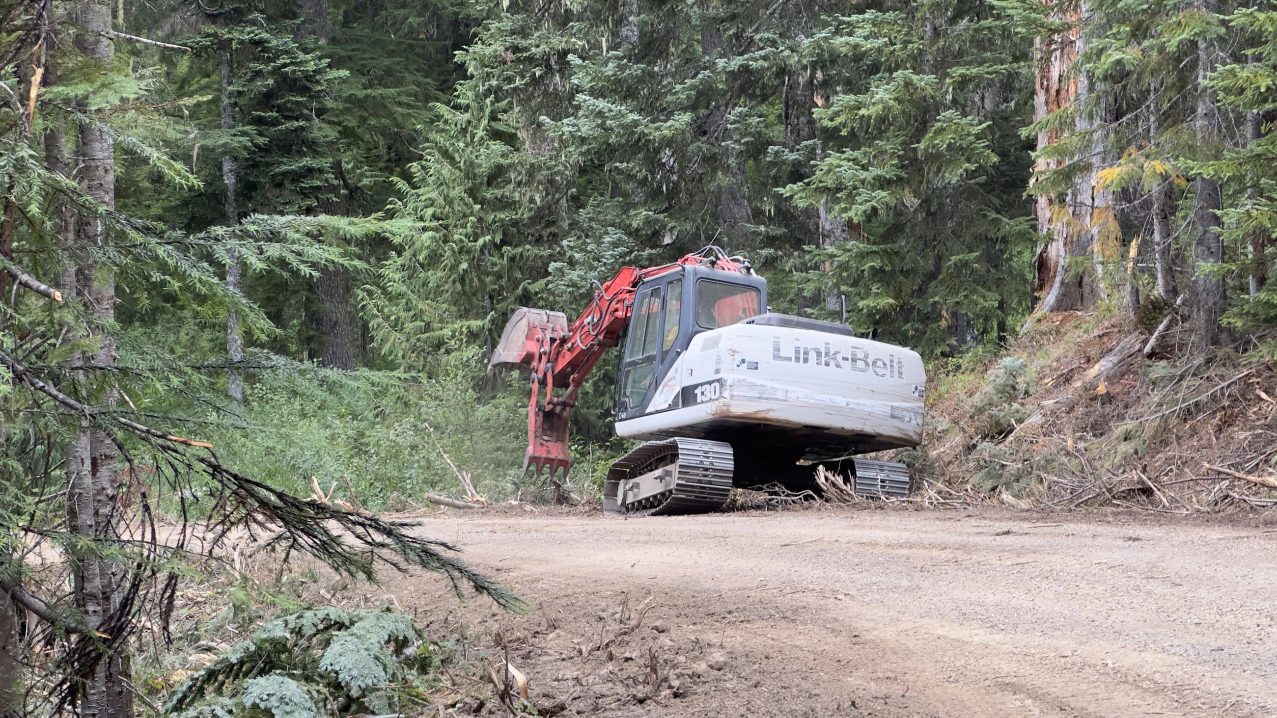 Excavator along FSR 7010