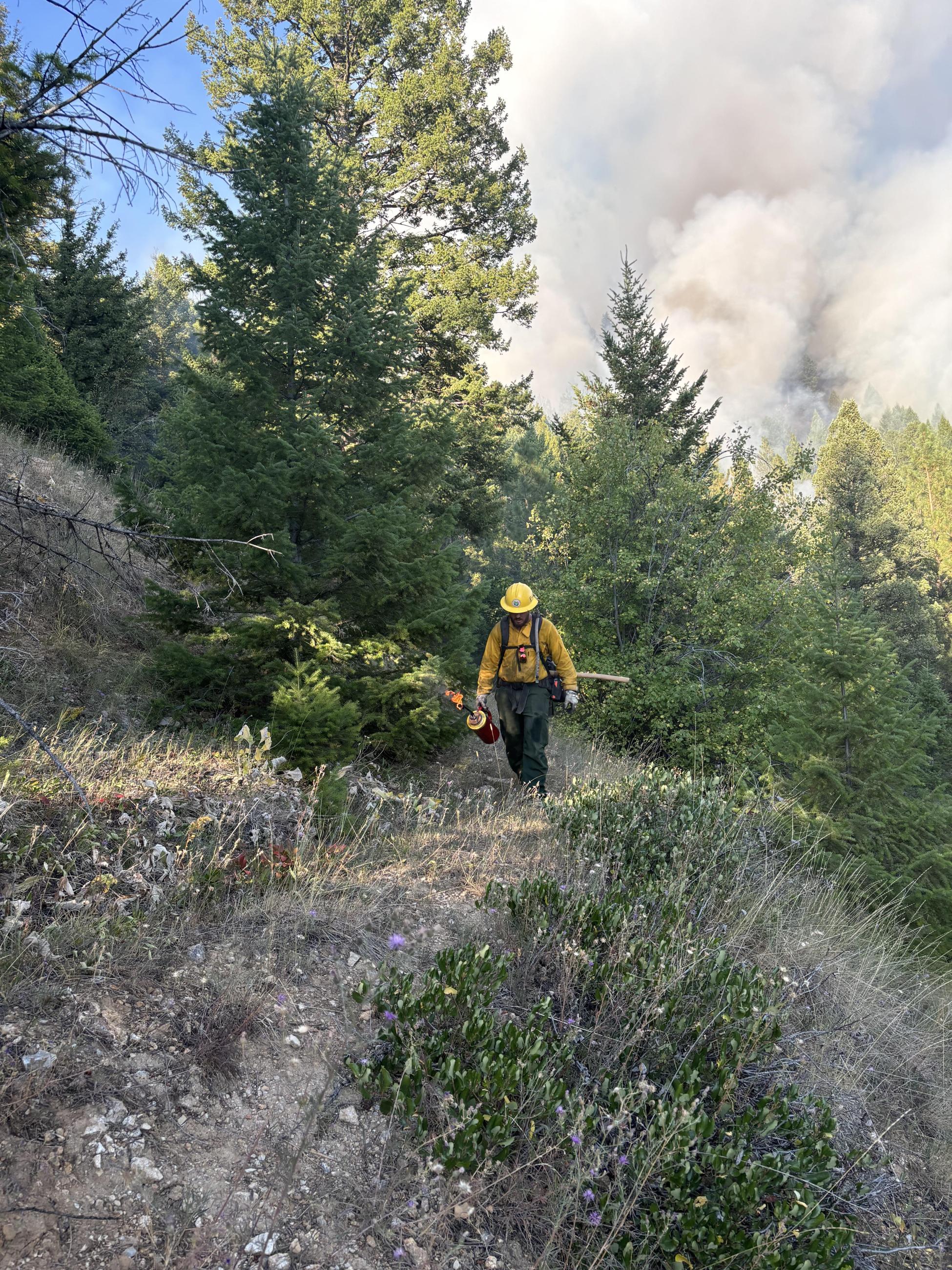 Burnout operations on Railroad fire