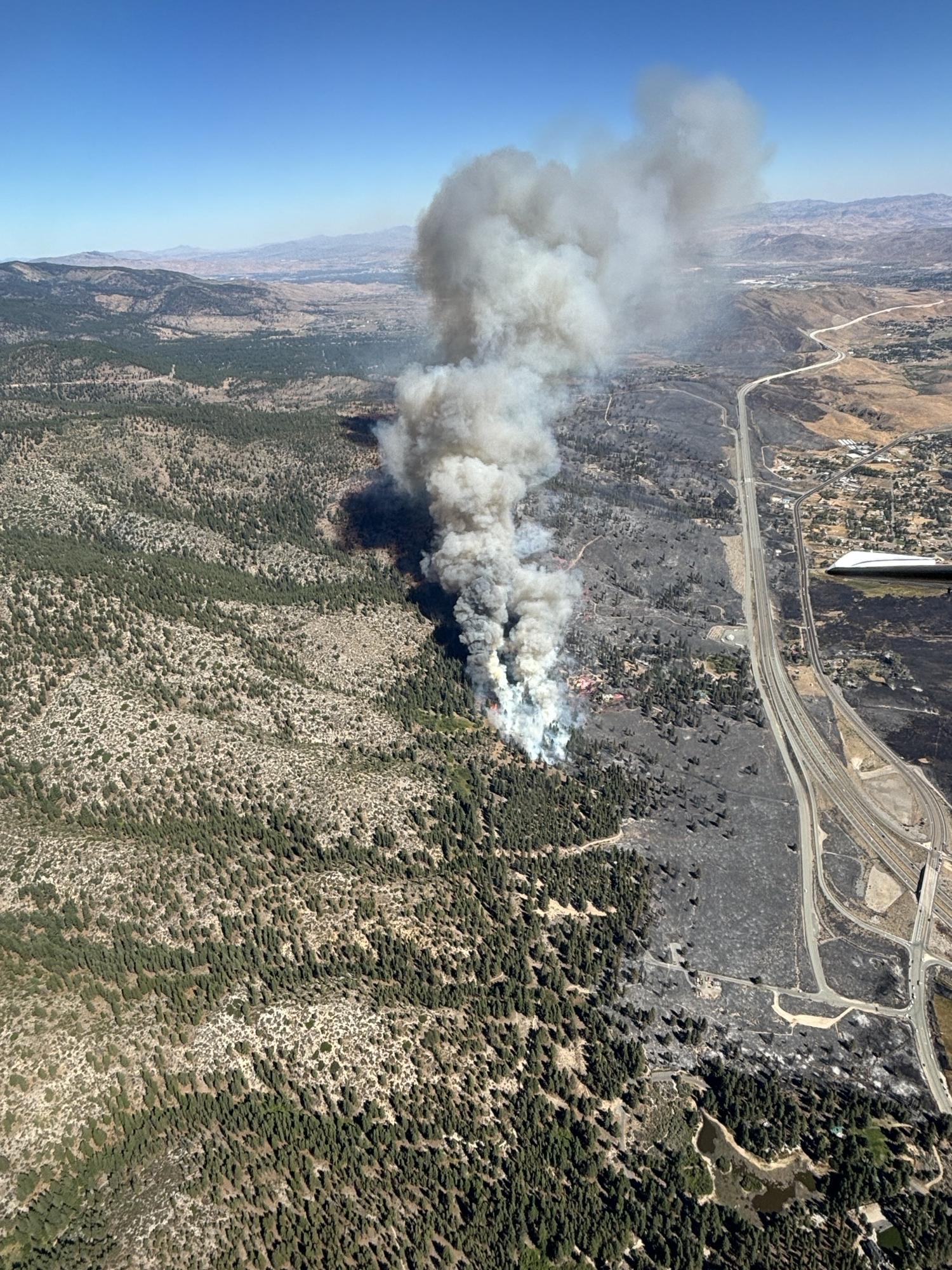 Aerial photo of the Davis Fire 