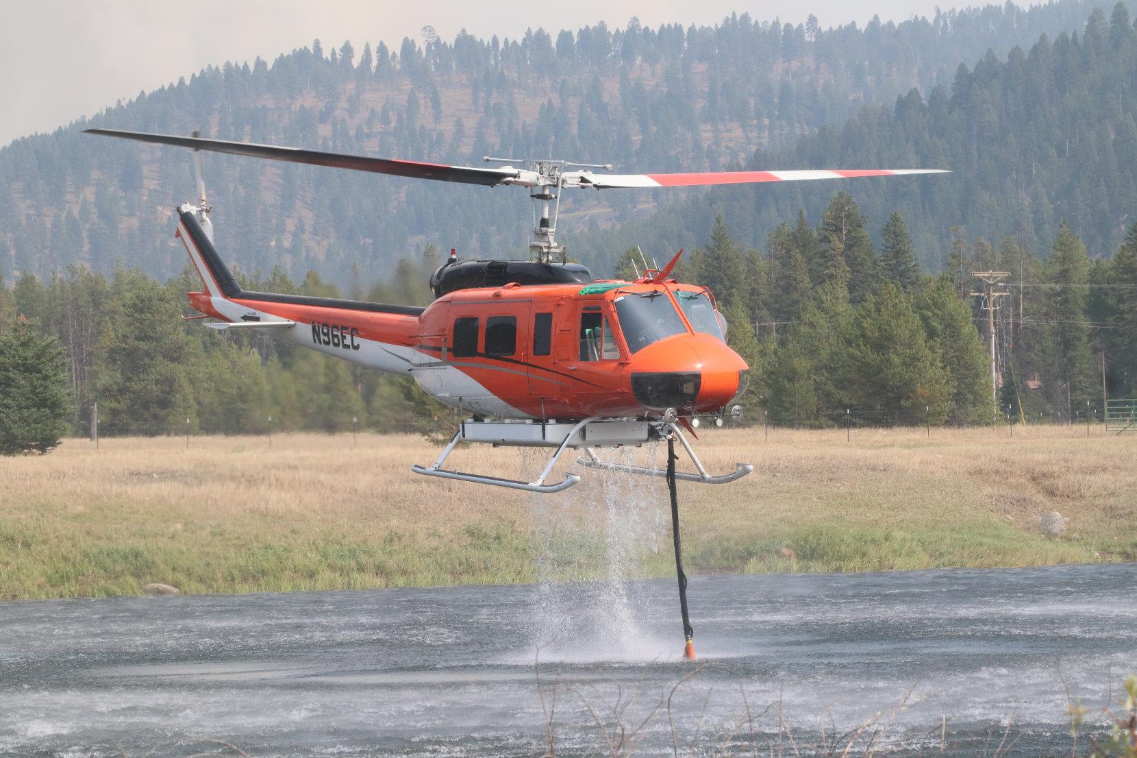 Helicopter Dips with Snorkel From Pond