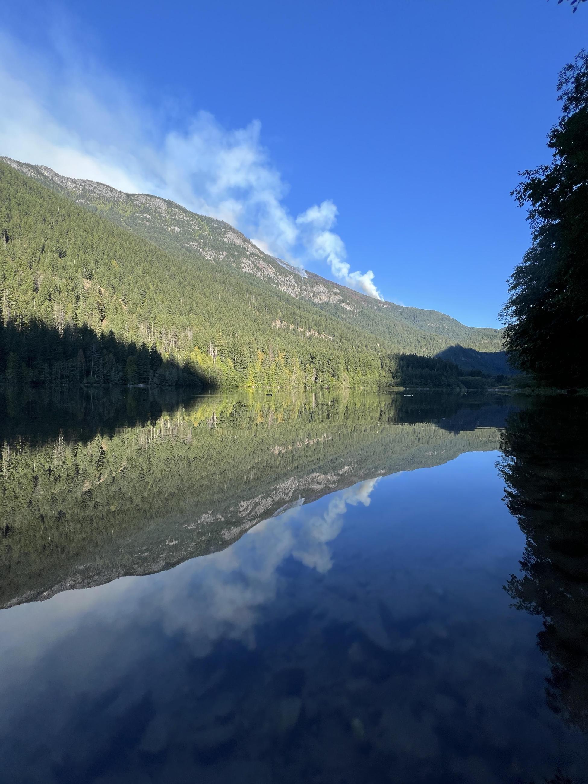 Ruby Fire smoke as seen from Diablo Lake. 