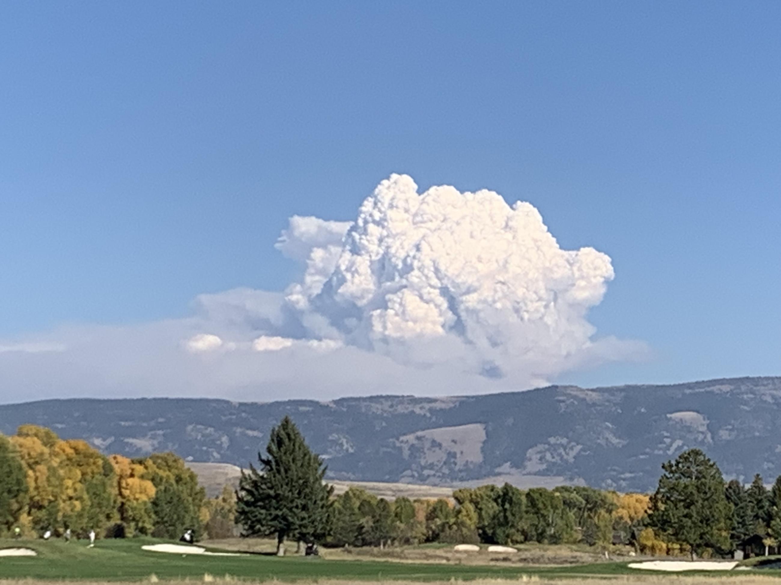 Photo of smoke in distance