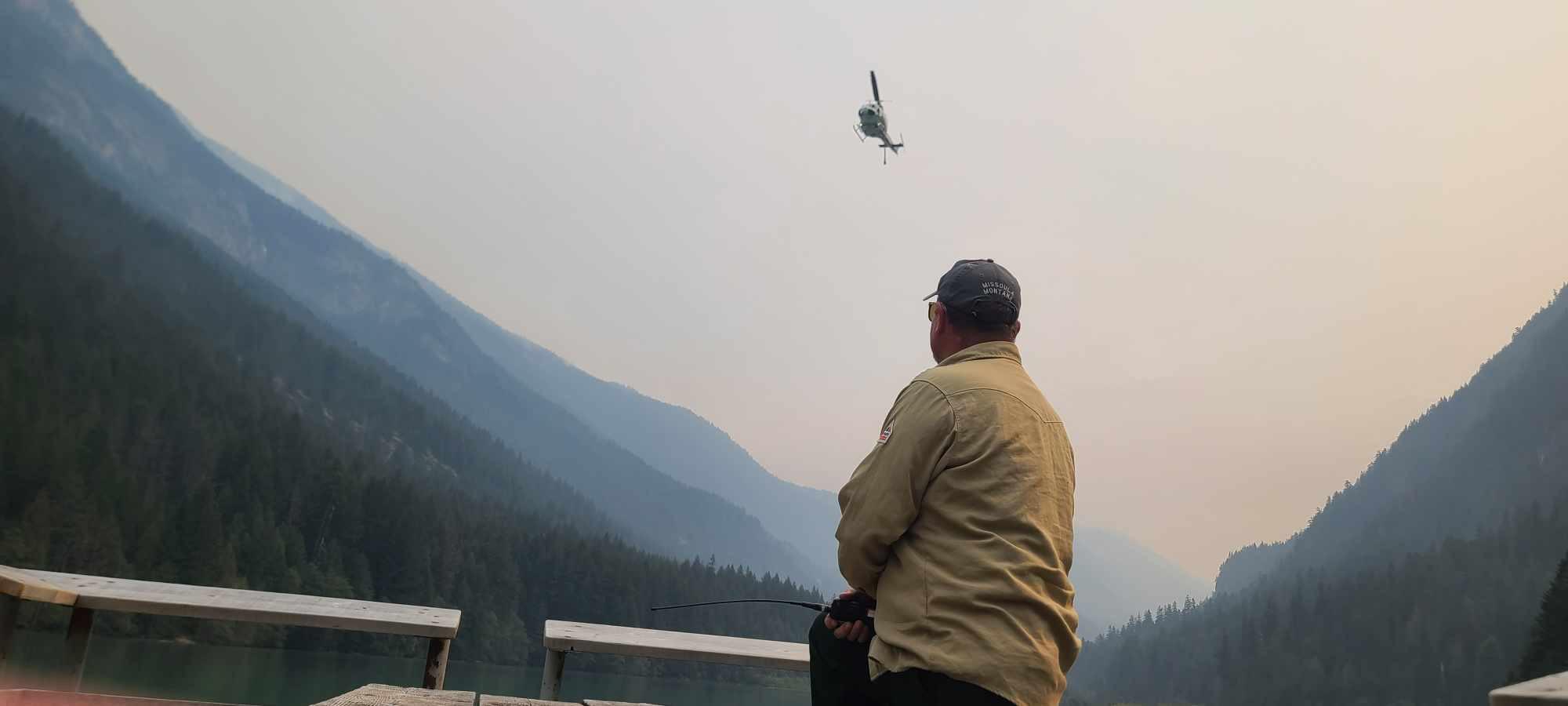 Division Supervisor manages Ruby Fire aerial resources 1 