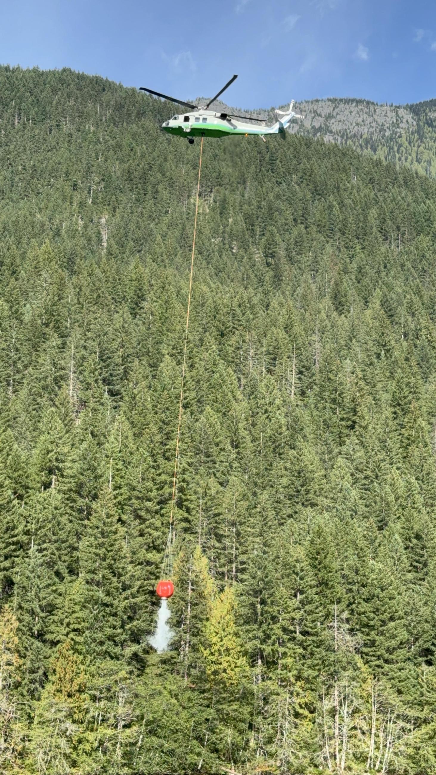 Helicopter supports Ruby Fire