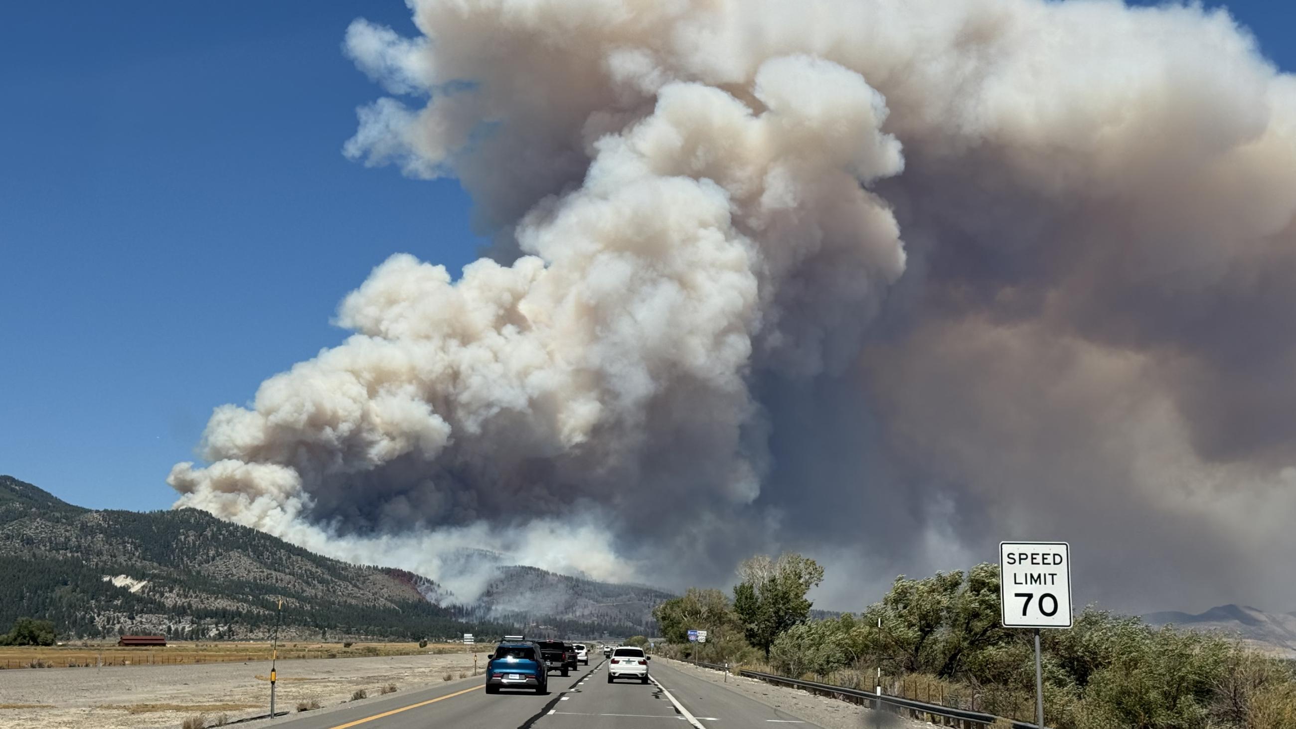 Smoke from the Davis Fire. 