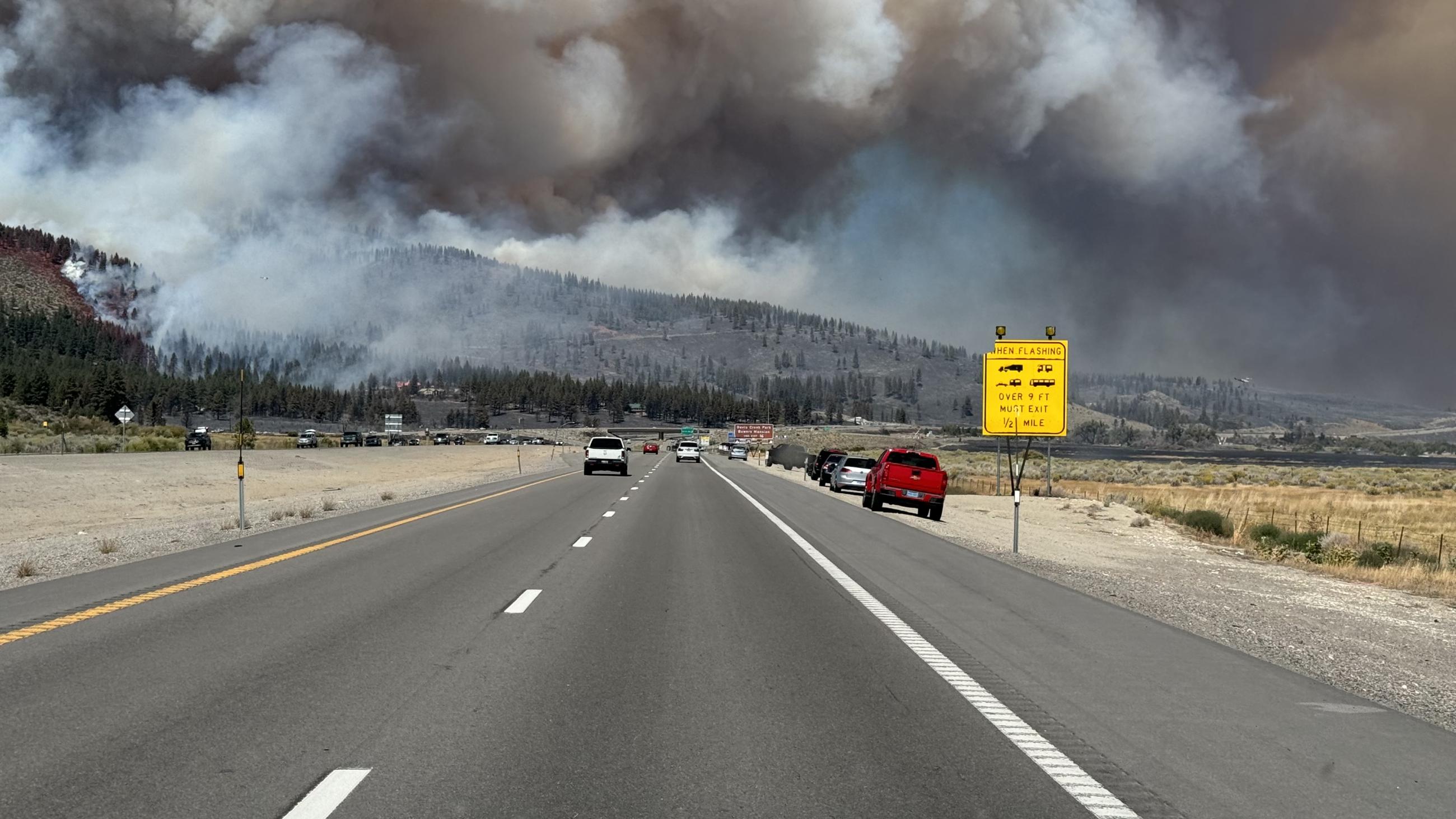 Smoke from the Davis Fire