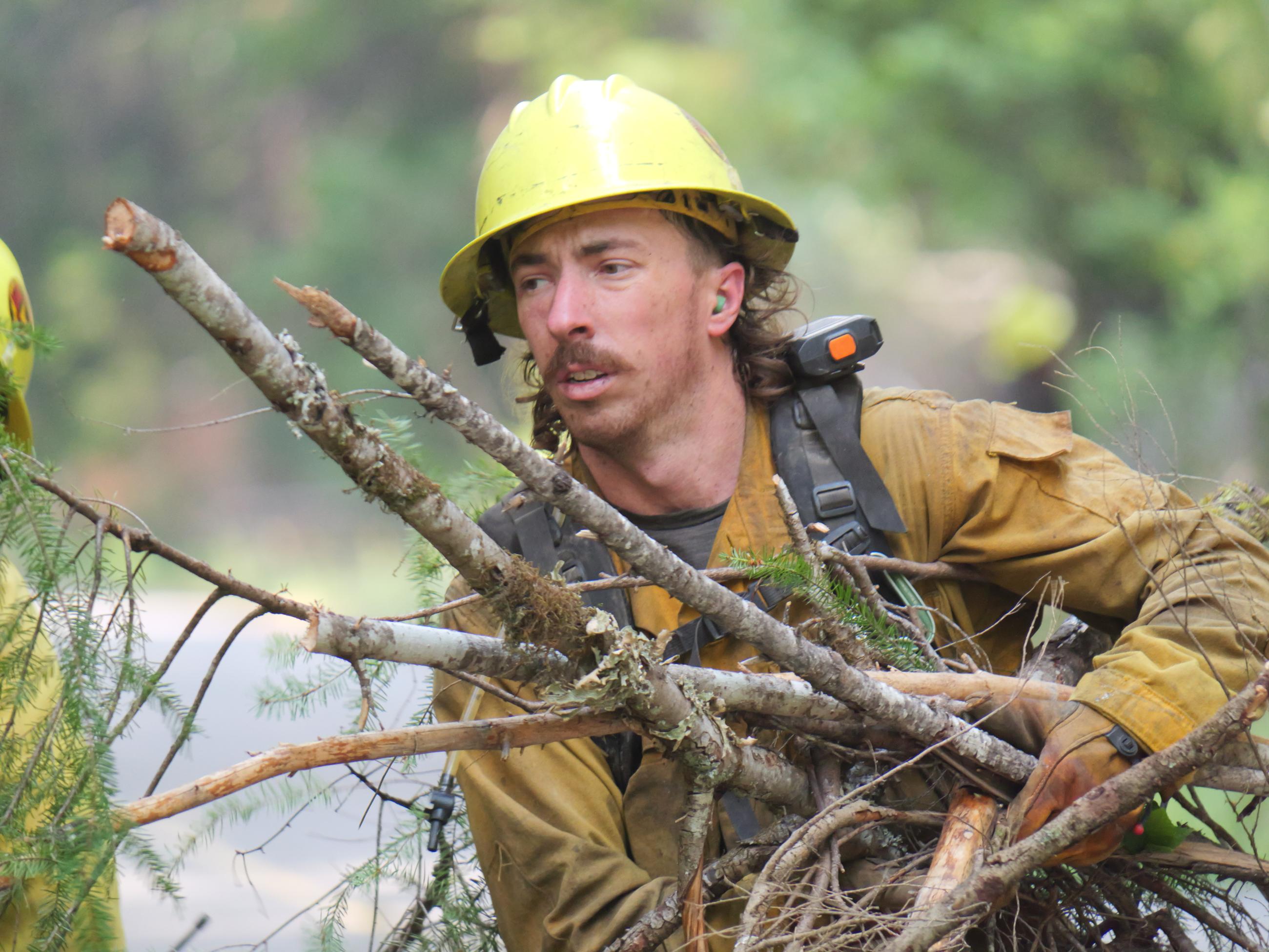 Idaho Panhandle Hot Shot brushing the firelines // Willamette South